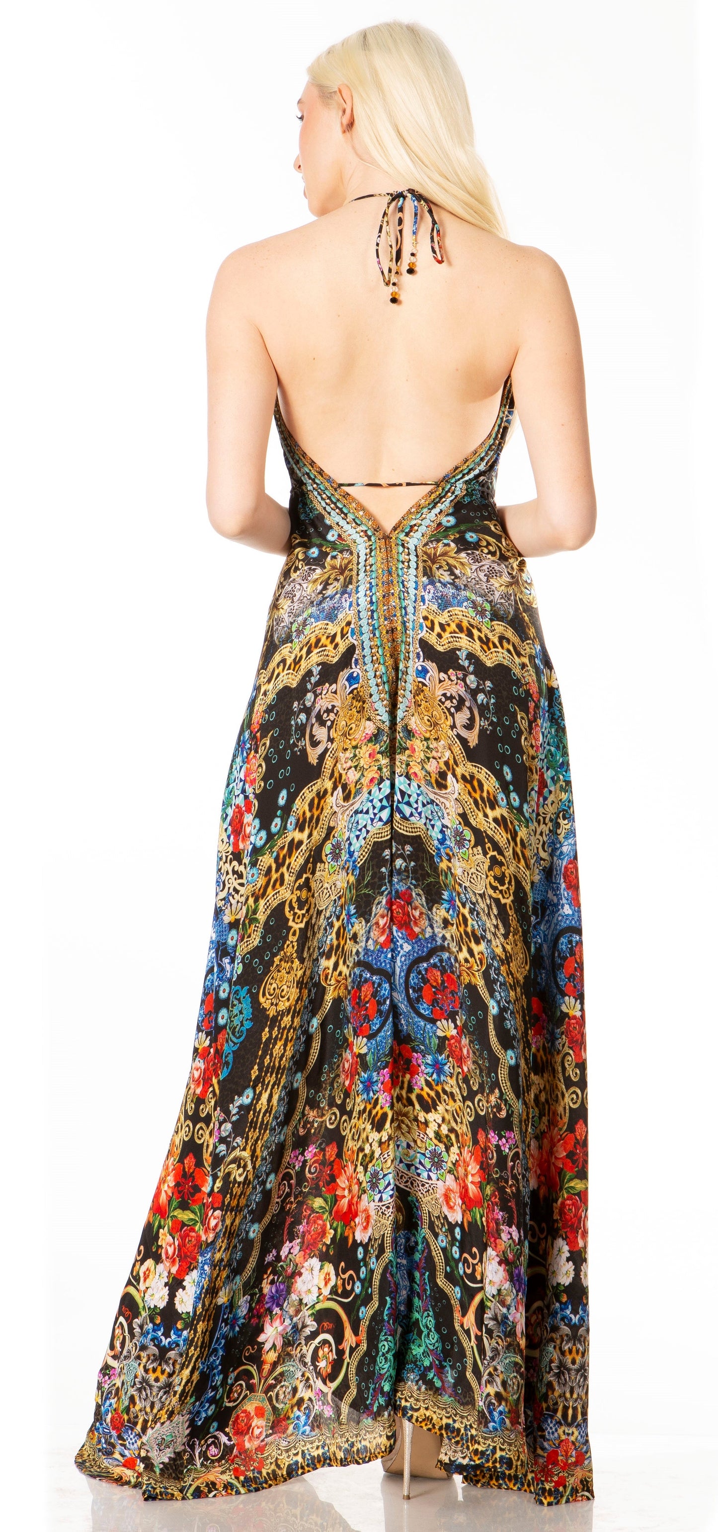 Sakkas Lizi 2 Women's High-Low Halter Maxi Dress for Beach and Vacation Parties - Concordia Style Boutique