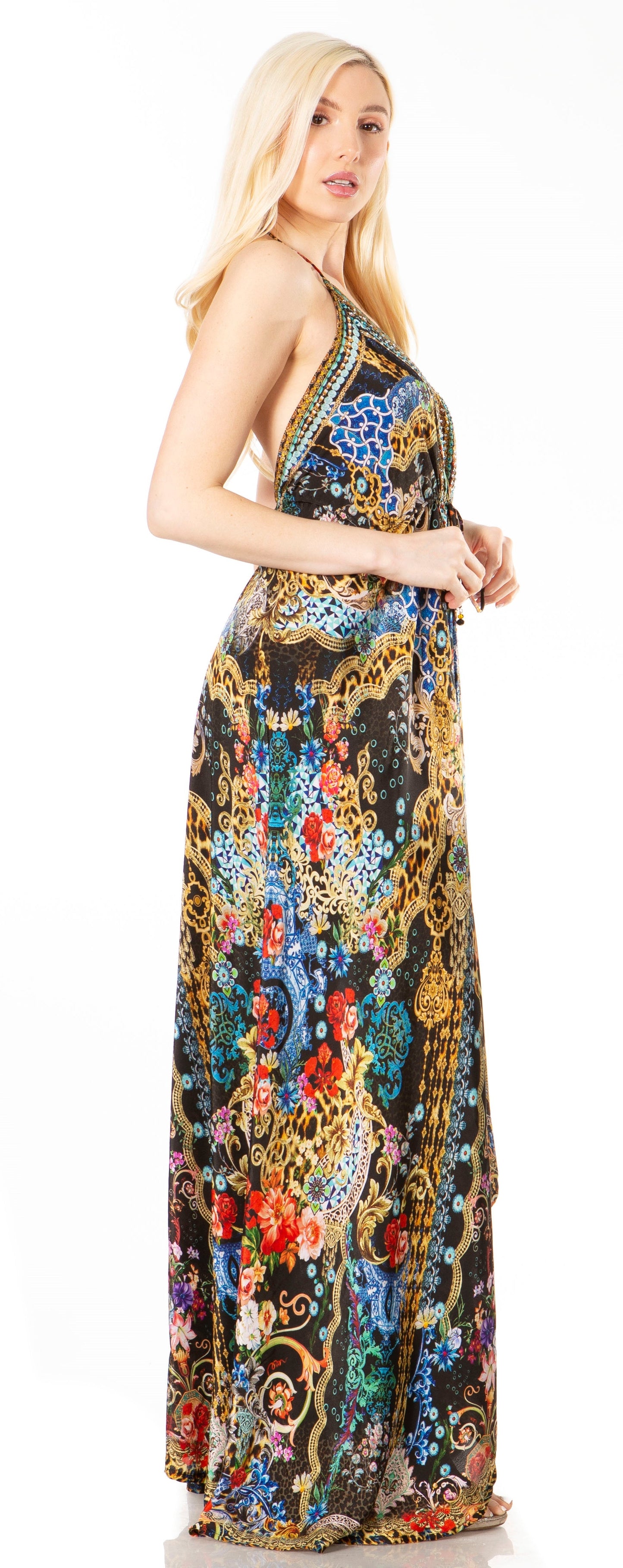 Sakkas Lizi 2 Women's High-Low Halter Maxi Dress for Beach and Vacation Parties - Concordia Style Boutique
