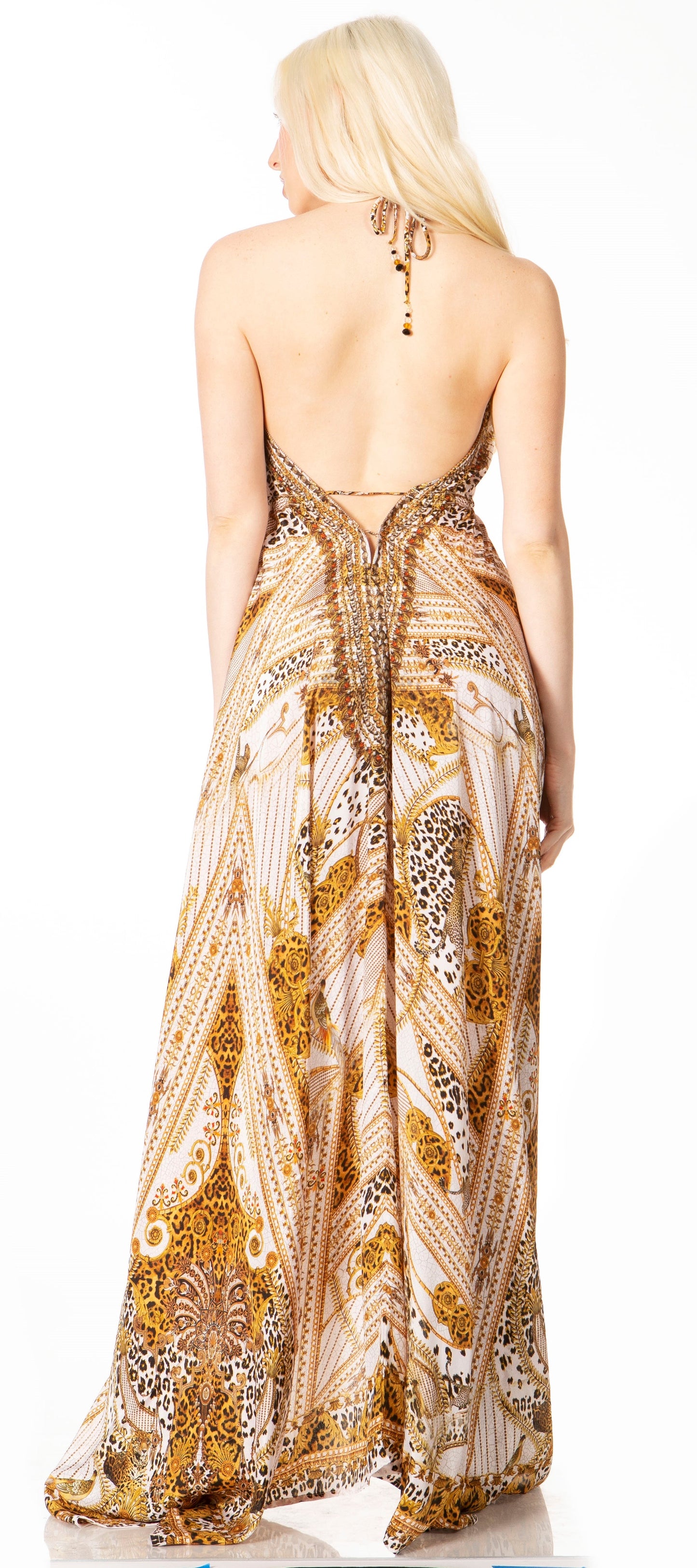 Sakkas Lizi 2 Women's High-Low Halter Maxi Dress for Beach and Vacation Parties - Concordia Style Boutique