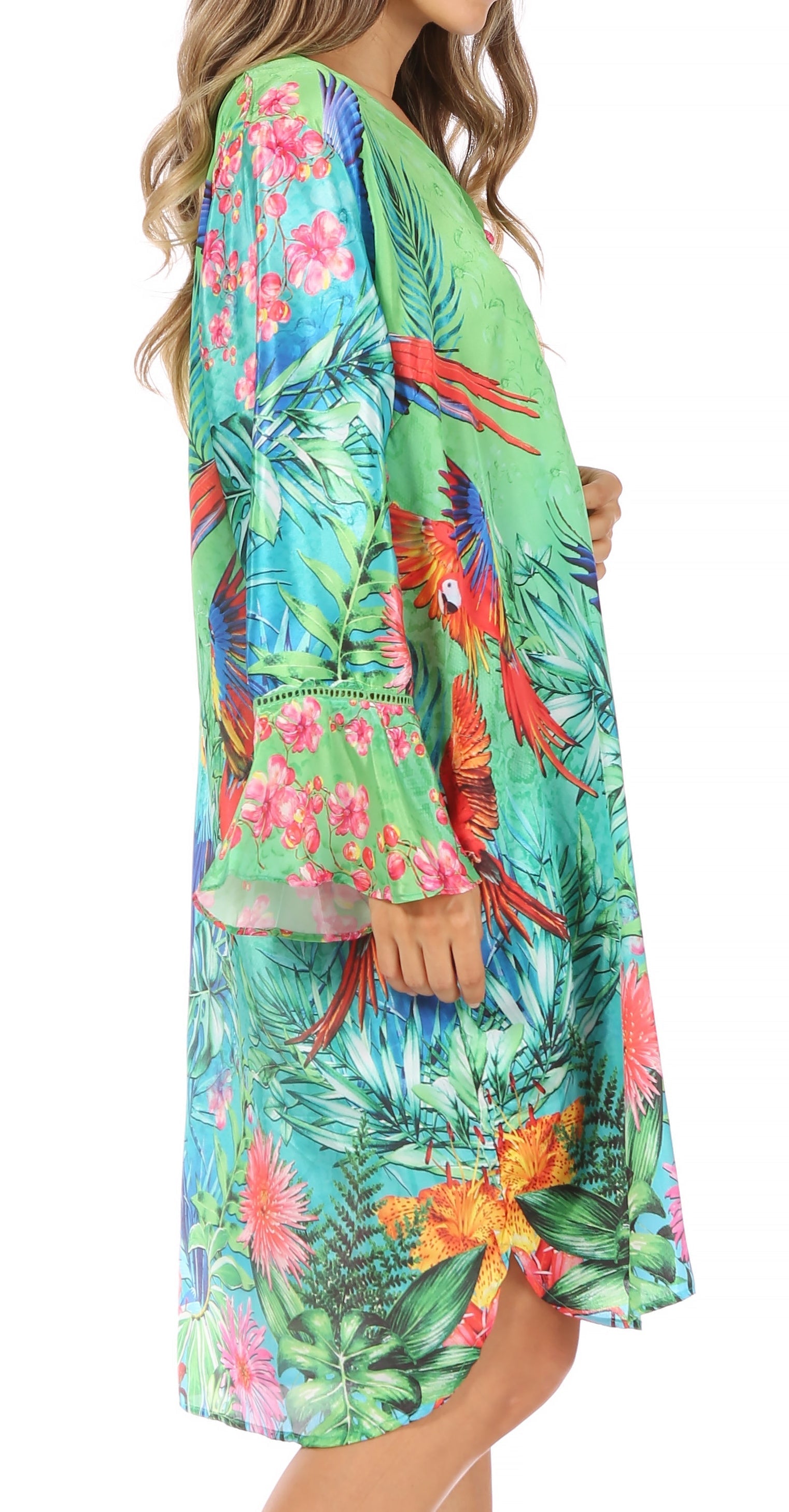 Sakkas Ximena Women's Floral Boho Cocktail Dress Tunic Cover-up V neck Summer - Concordia Style Boutique