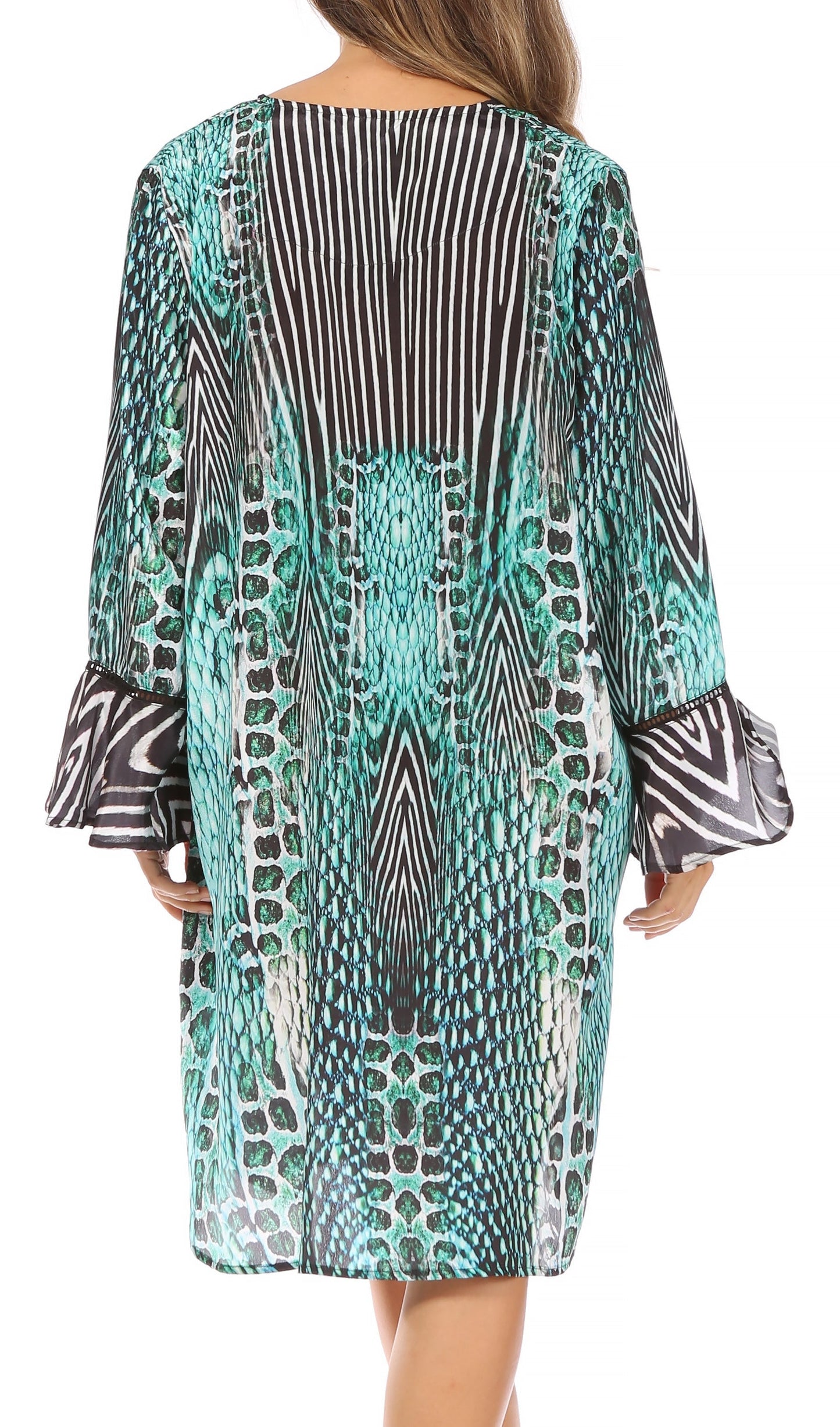 Sakkas Ximena Women's Floral Boho Cocktail Dress Tunic Cover-up V neck Summer - Concordia Style Boutique