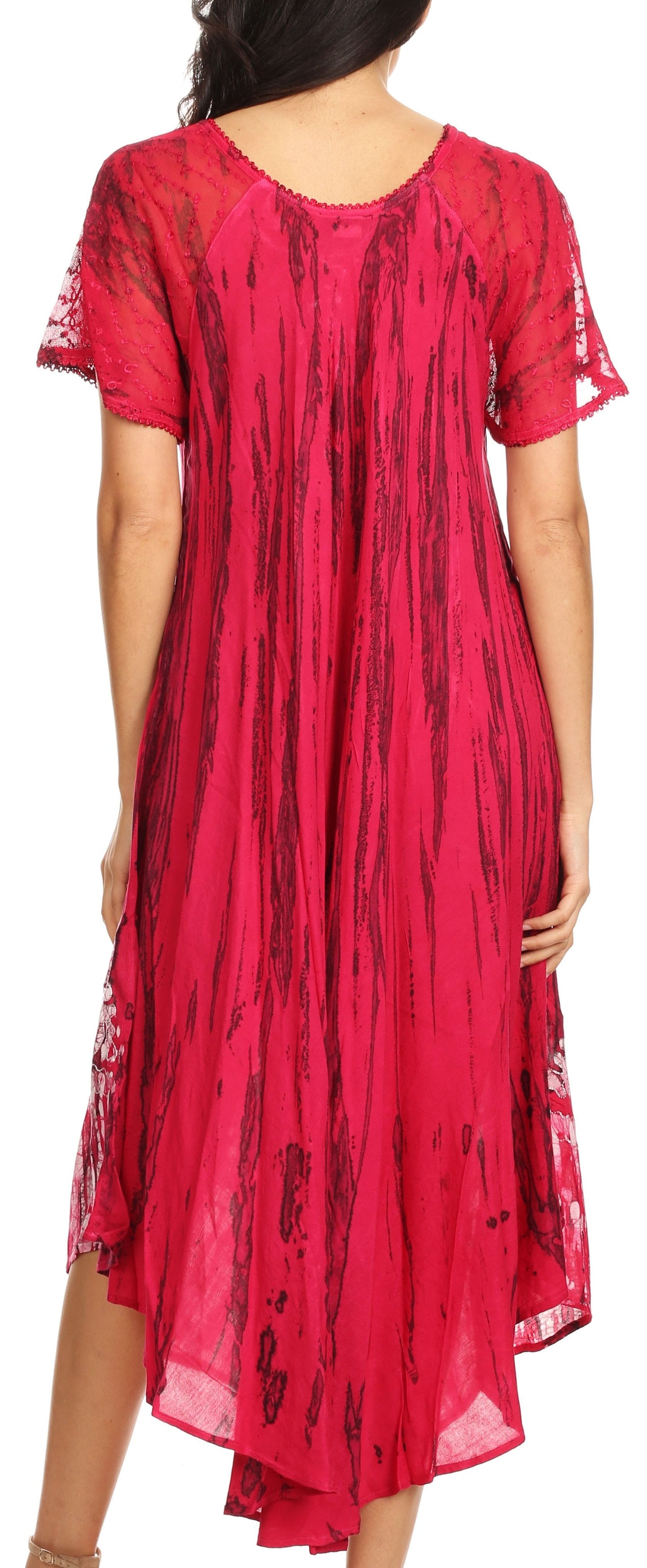 Sakkas Devora Women's Maxi NightGown Caftan Kaftan Dress Tie Dye Batik & Corset - Concordia Style Boutique