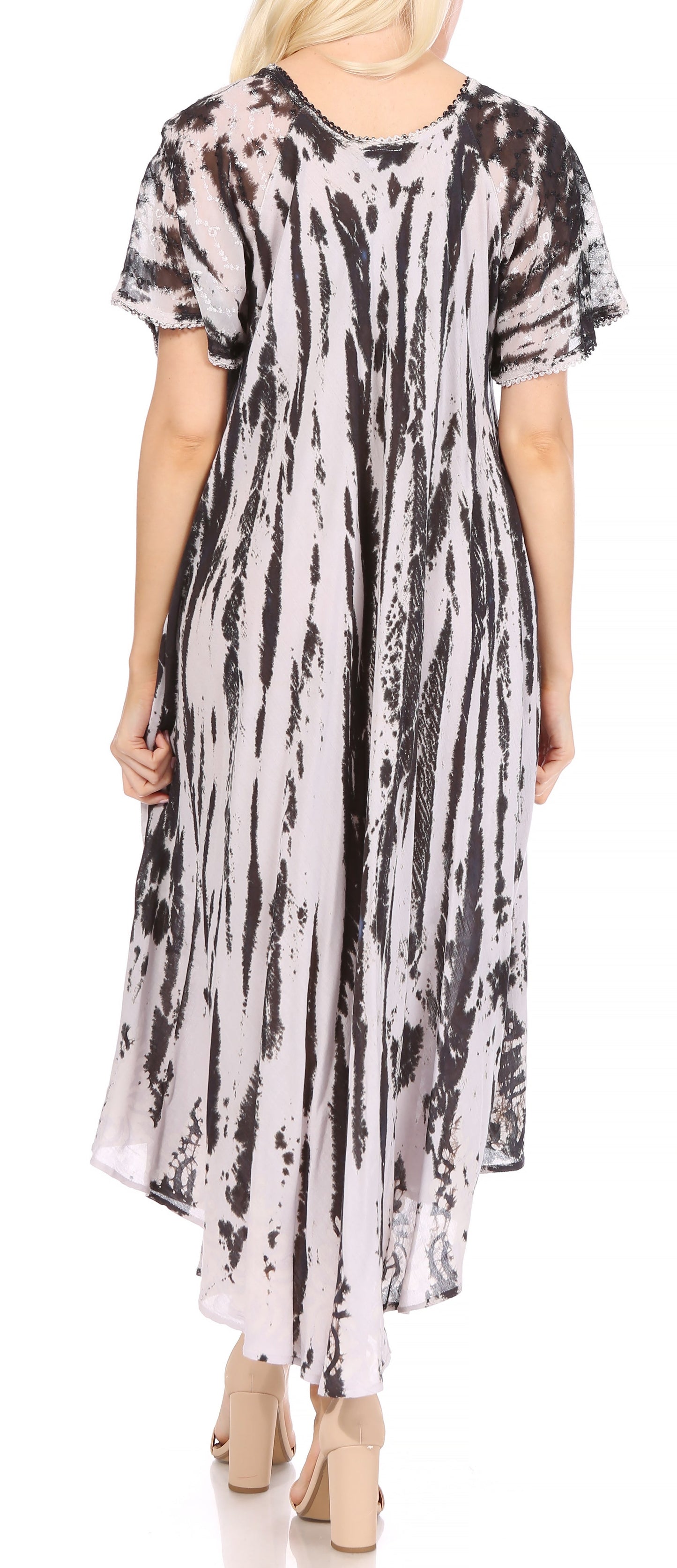 Sakkas Devora Women's Maxi NightGown Caftan Kaftan Dress Tie Dye Batik & Corset - Concordia Style Boutique