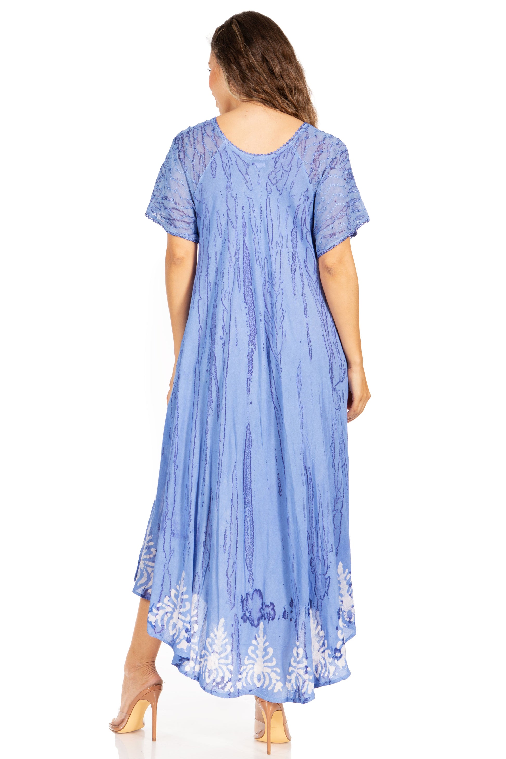 Sakkas Devora Women's Maxi NightGown Caftan Kaftan Dress Tie Dye Batik & Corset - Concordia Style Boutique