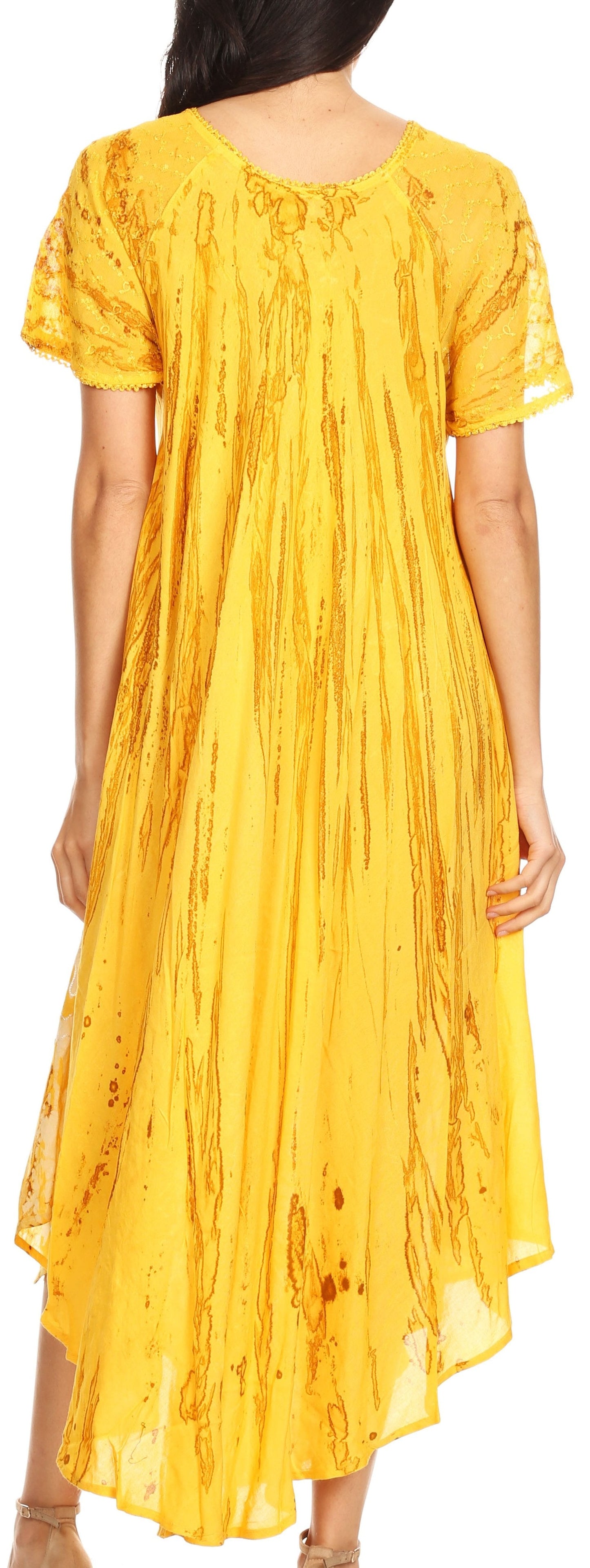 Sakkas Devora Women's Maxi NightGown Caftan Kaftan Dress Tie Dye Batik & Corset - Concordia Style Boutique