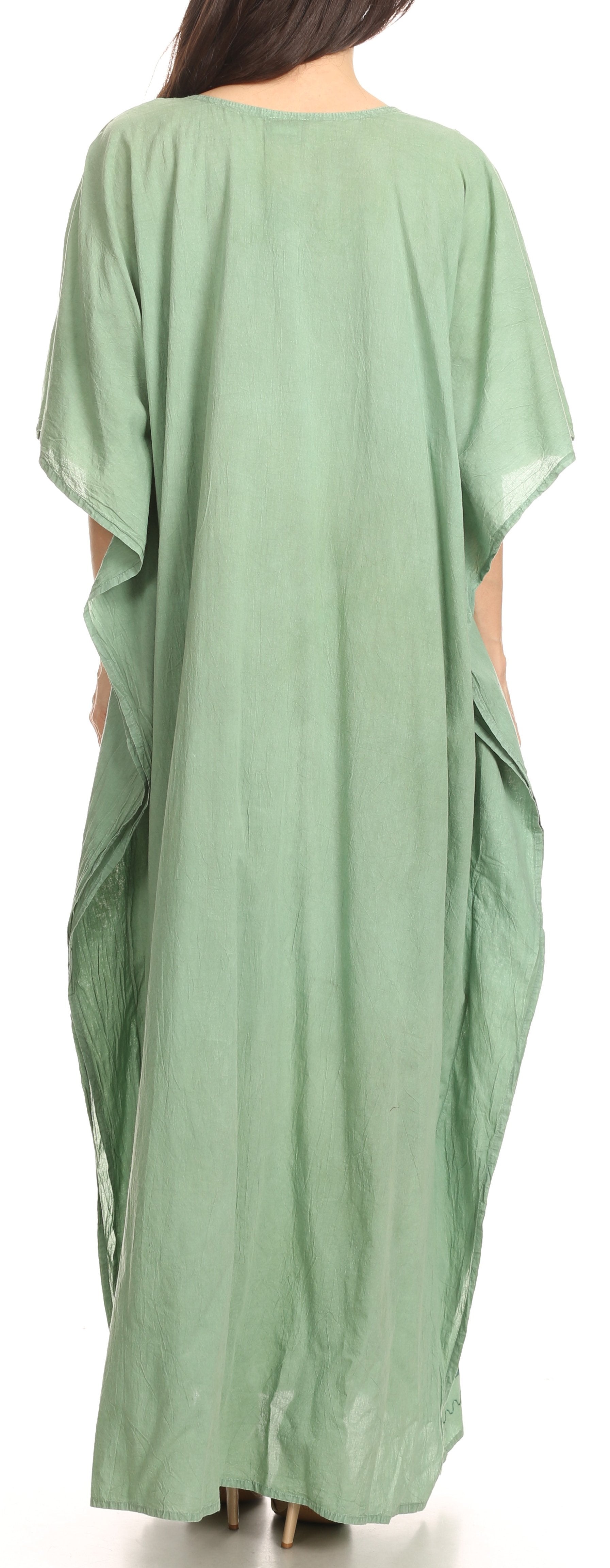 Sakkas Favi Womens Casual Long Maxi Dress Caftan Cover Up Loungewear in Rayon - Concordia Style Boutique