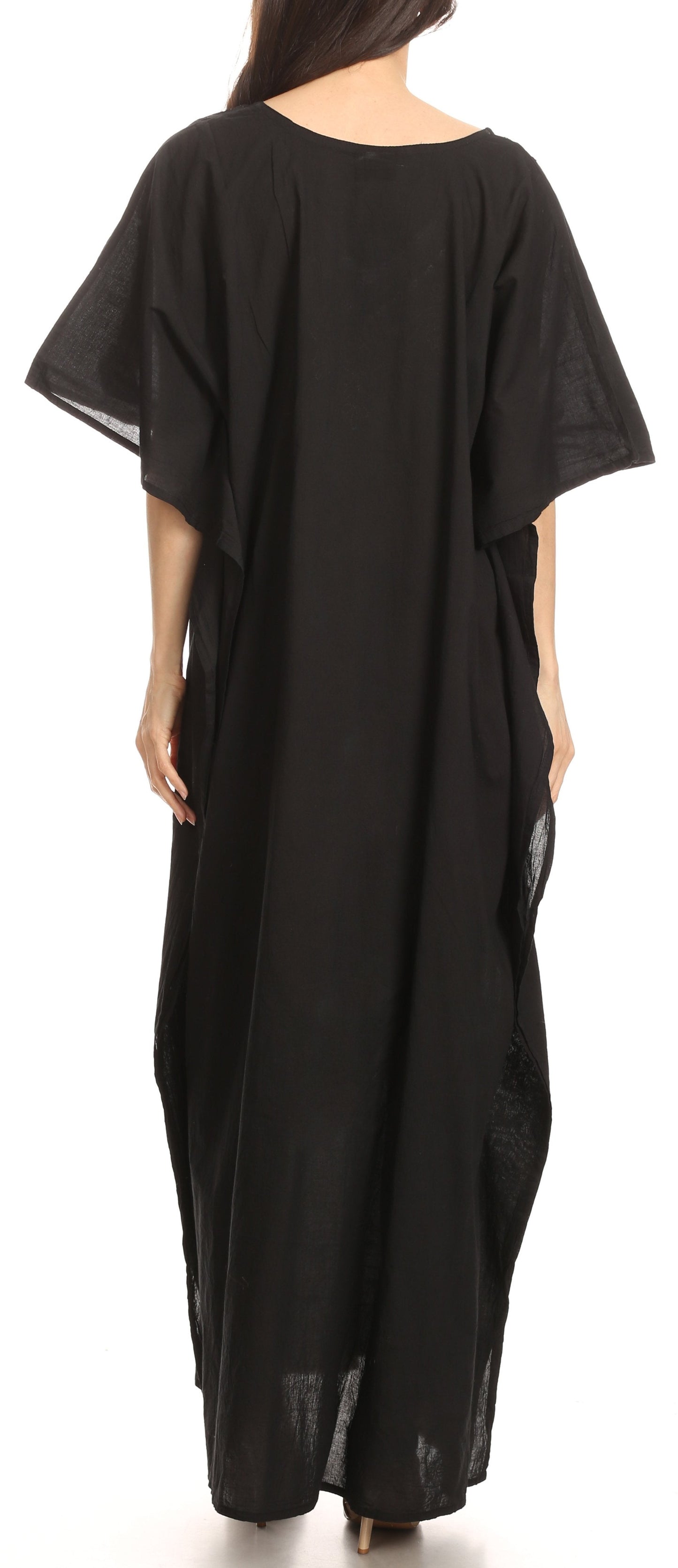 Sakkas Favi Womens Casual Long Maxi Dress Caftan Cover Up Loungewear in Rayon - Concordia Style Boutique