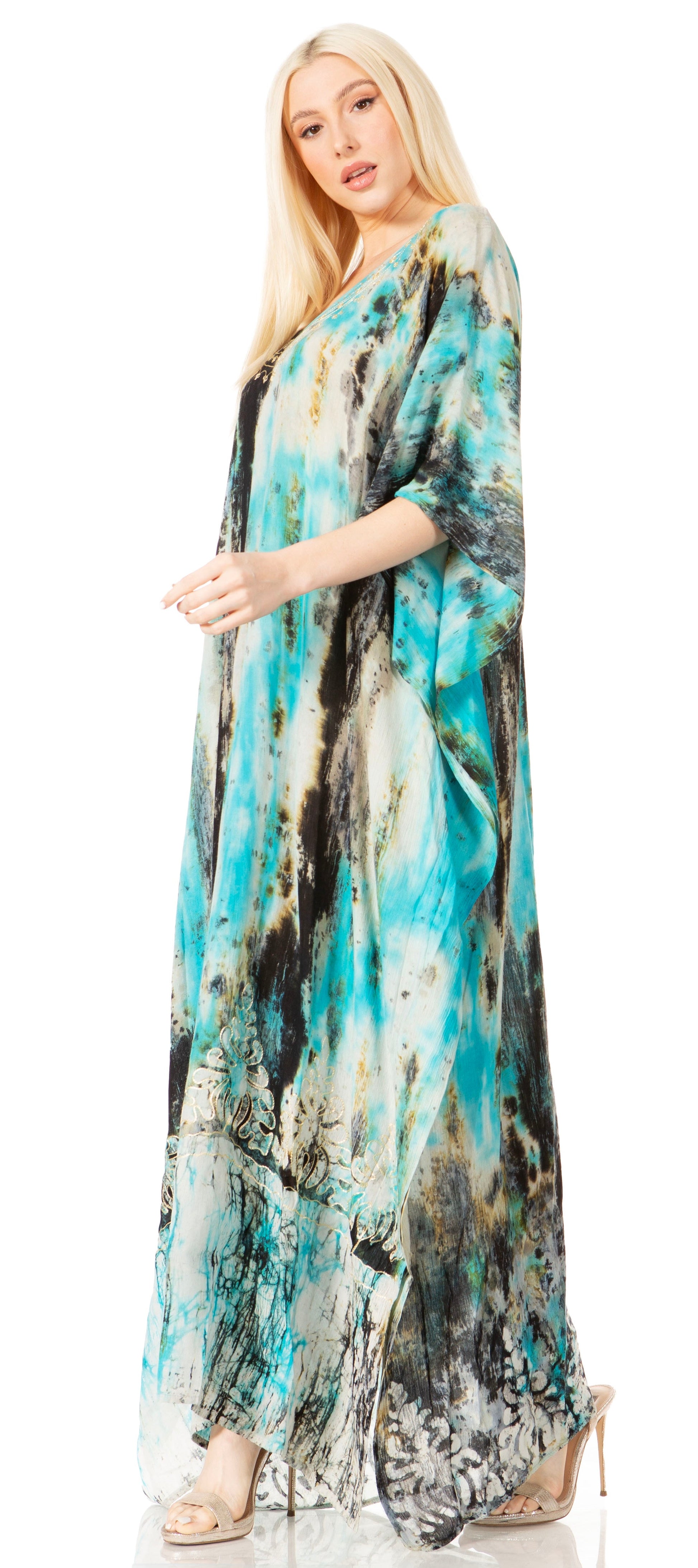 Sakkas Tacy Women's Boho Summer Maxi Dress for Casual or Lounge Wear - Concordia Style Boutique