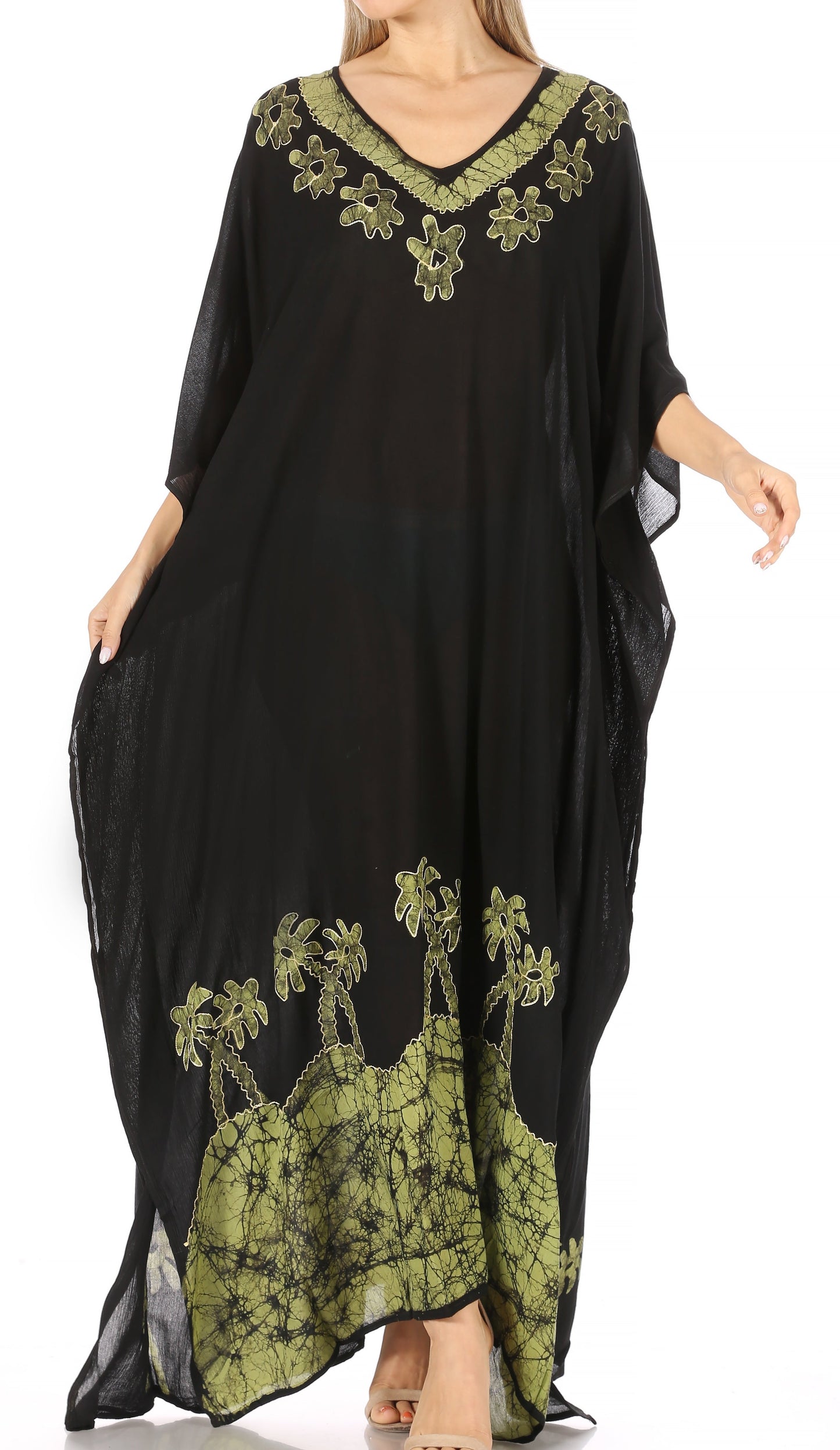Sakkas Leonor Women's Boho Casual Long Maxi Caftan Dress Kaftan Cover-up LougeWear - Concordia Style Boutique