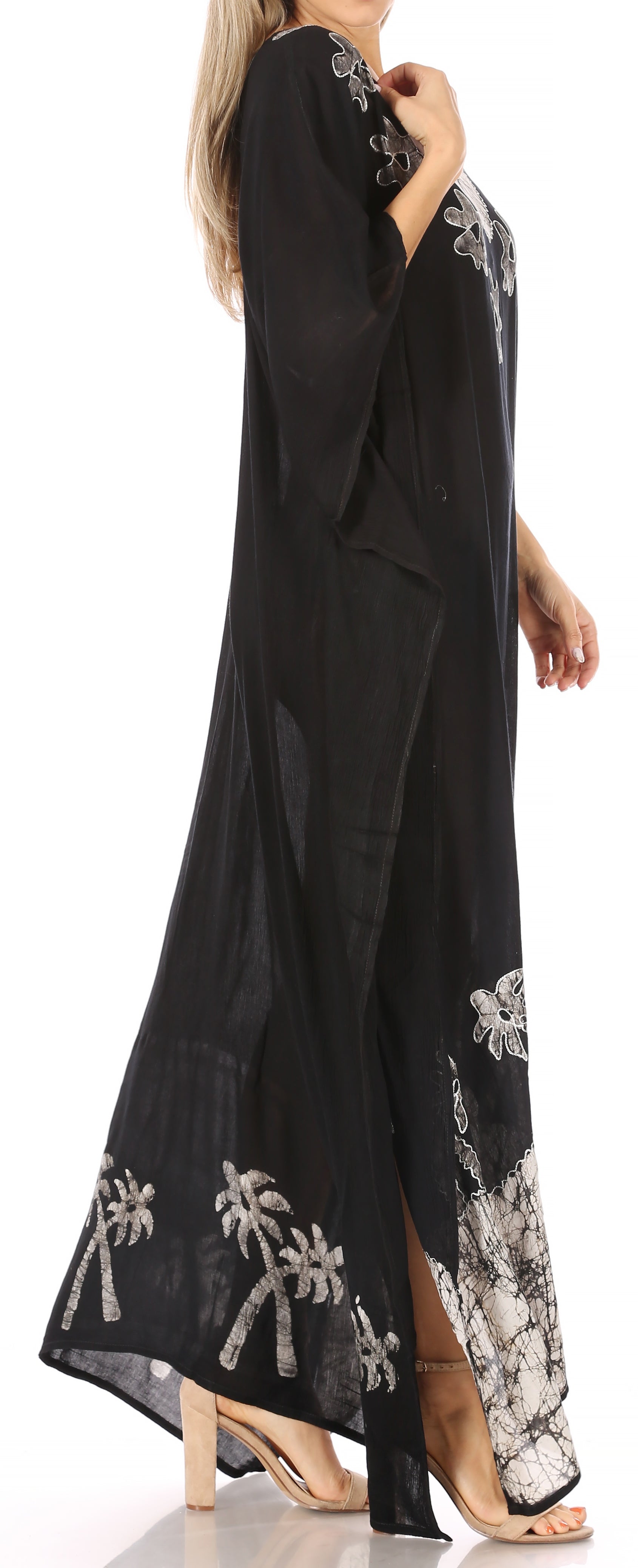 Sakkas Leonor Women's Boho Casual Long Maxi Caftan Dress Kaftan Cover-up LougeWear - Concordia Style Boutique