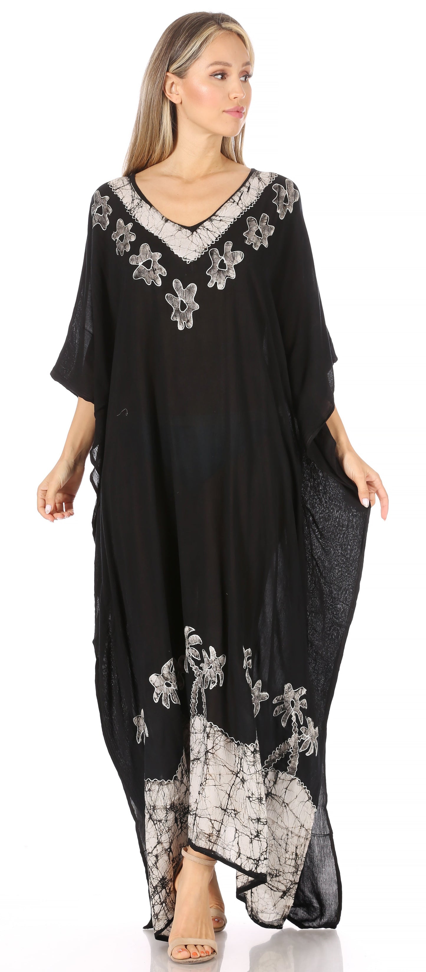 Sakkas Leonor Women's Boho Casual Long Maxi Caftan Dress Kaftan Cover-up LougeWear - Concordia Style Boutique