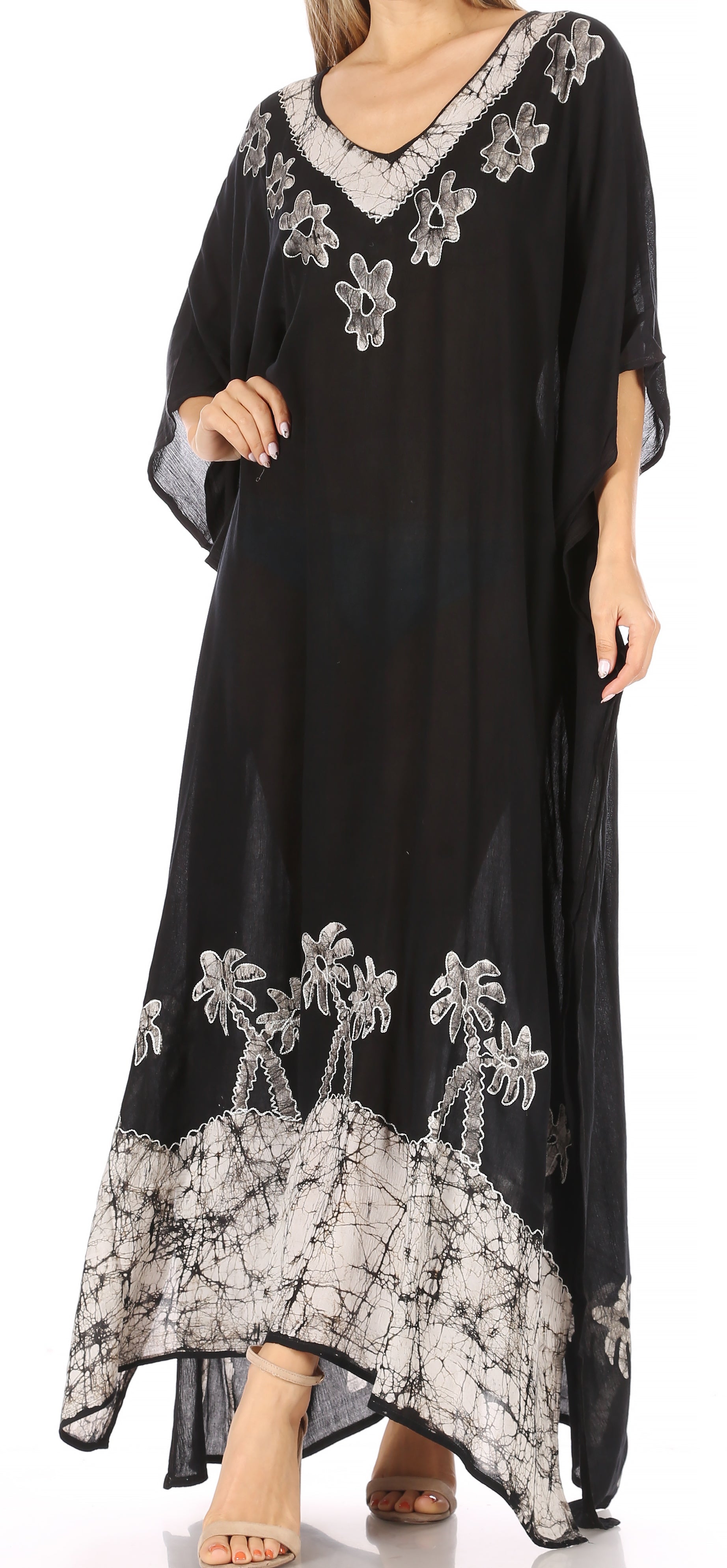Sakkas Leonor Women's Boho Casual Long Maxi Caftan Dress Kaftan Cover-up LougeWear - Concordia Style Boutique