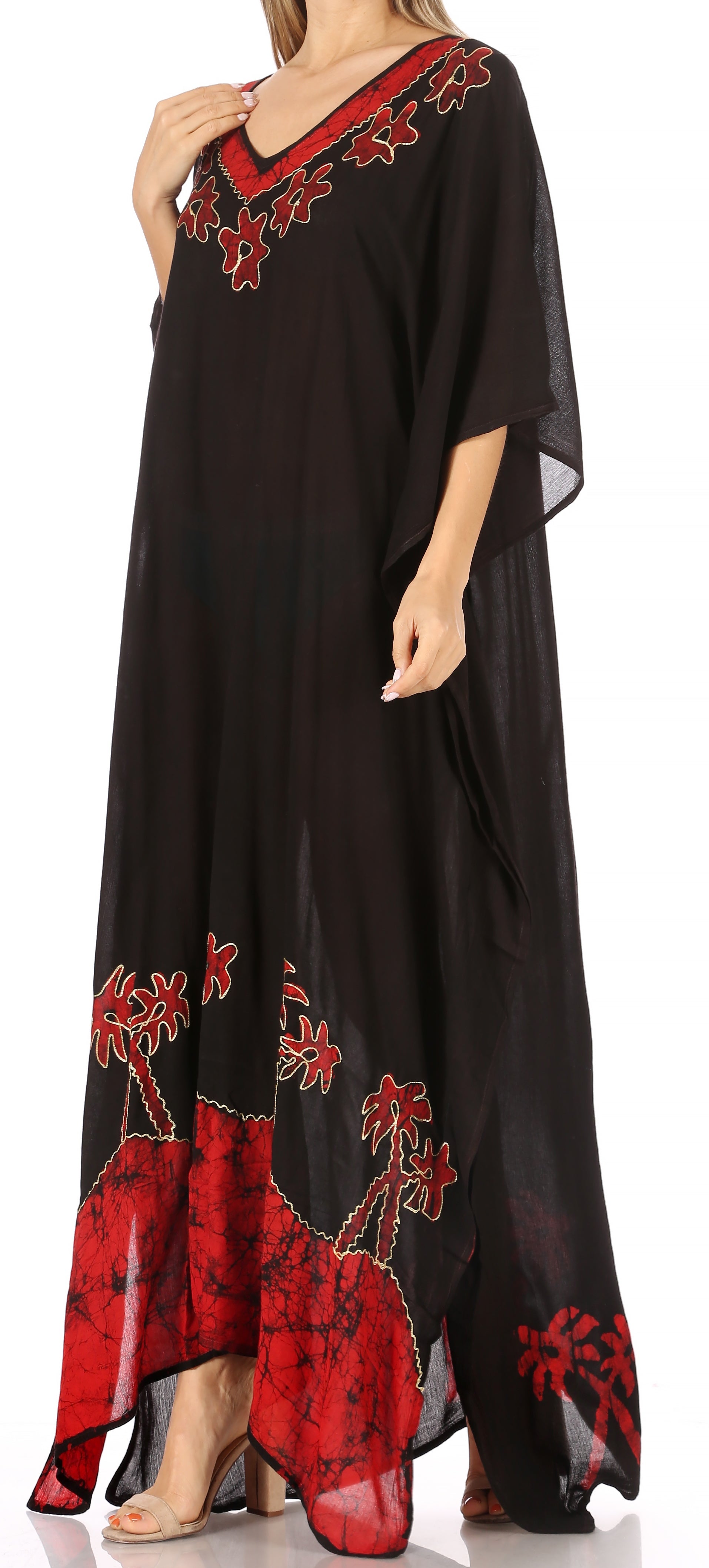 Sakkas Leonor Women's Boho Casual Long Maxi Caftan Dress Kaftan Cover-up LougeWear - Concordia Style Boutique