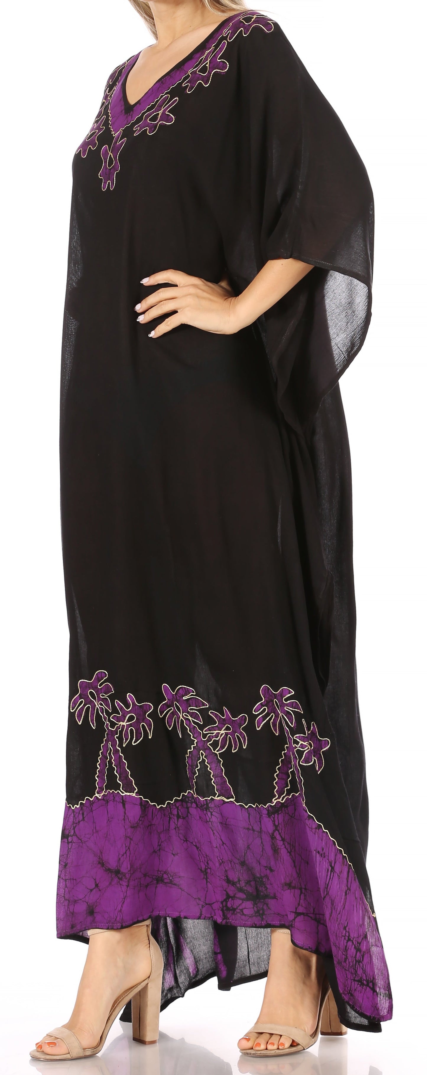 Sakkas Leonor Women's Boho Casual Long Maxi Caftan Dress Kaftan Cover-up LougeWear - Concordia Style Boutique