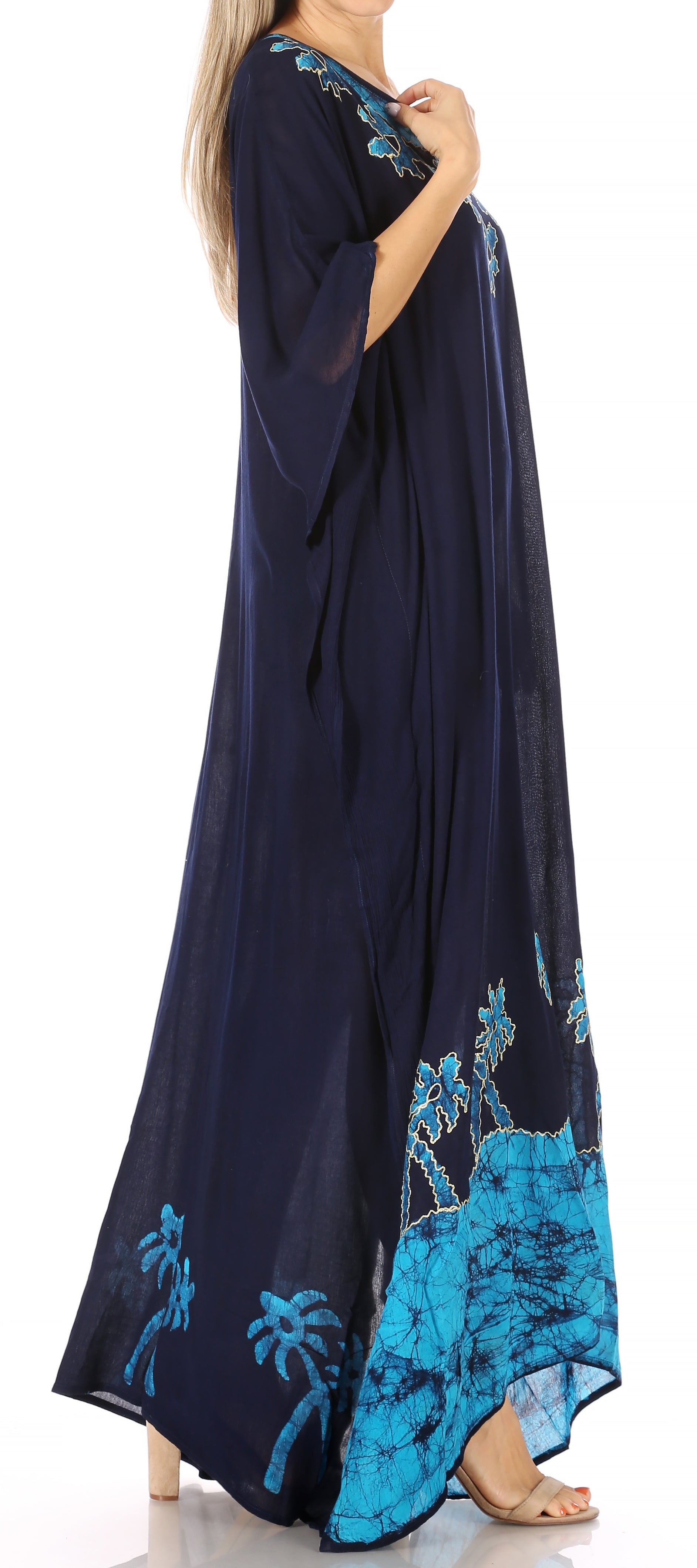 Sakkas Leonor Women's Boho Casual Long Maxi Caftan Dress Kaftan Cover-up LougeWear - Concordia Style Boutique