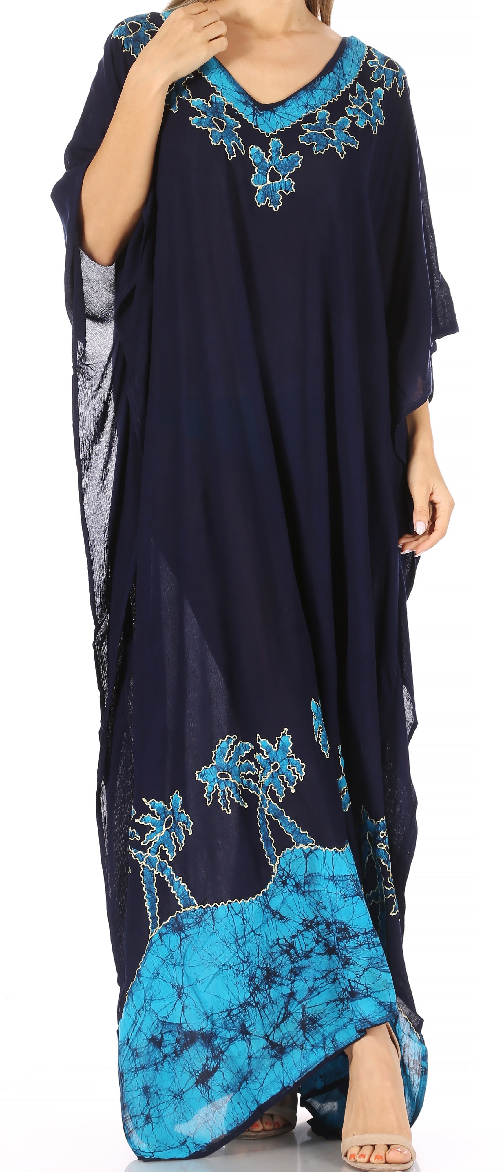 Sakkas Leonor Women's Boho Casual Long Maxi Caftan Dress Kaftan Cover-up LougeWear - Concordia Style Boutique
