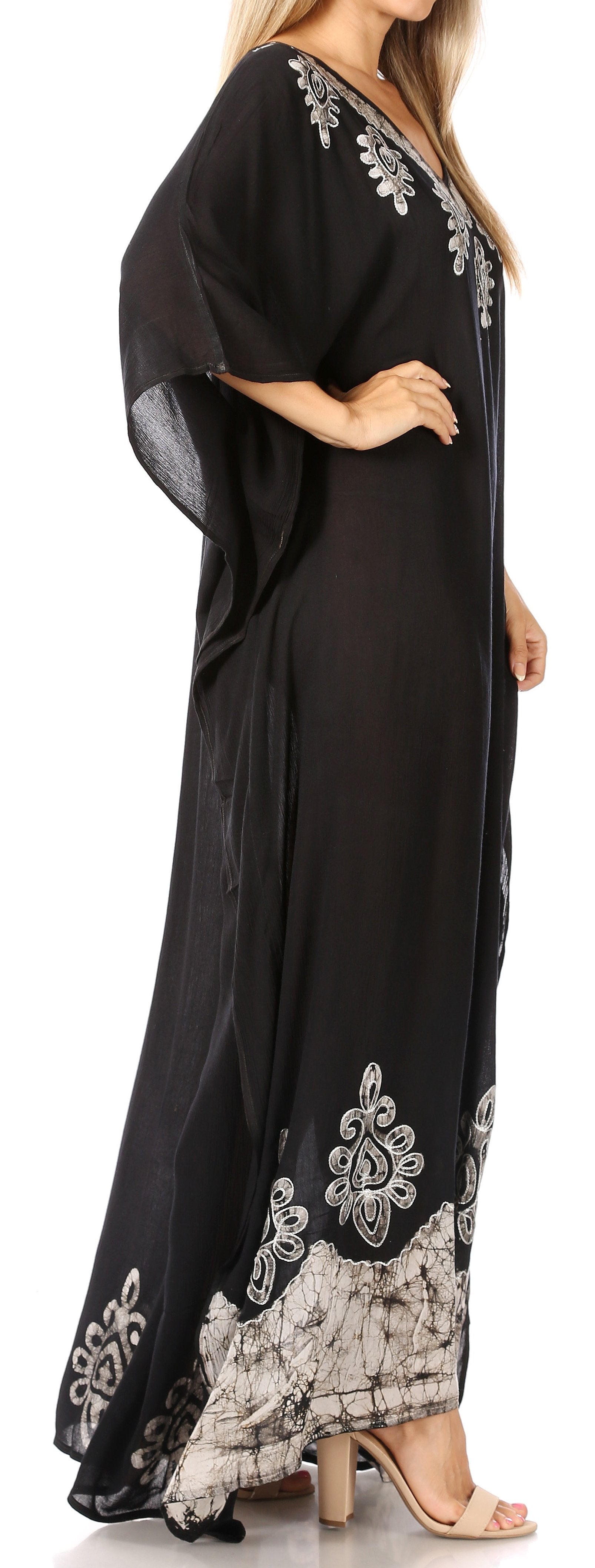 Sakkas Leonor Women's Boho Casual Long Maxi Caftan Dress Kaftan Cover-up LougeWear - Concordia Style Boutique