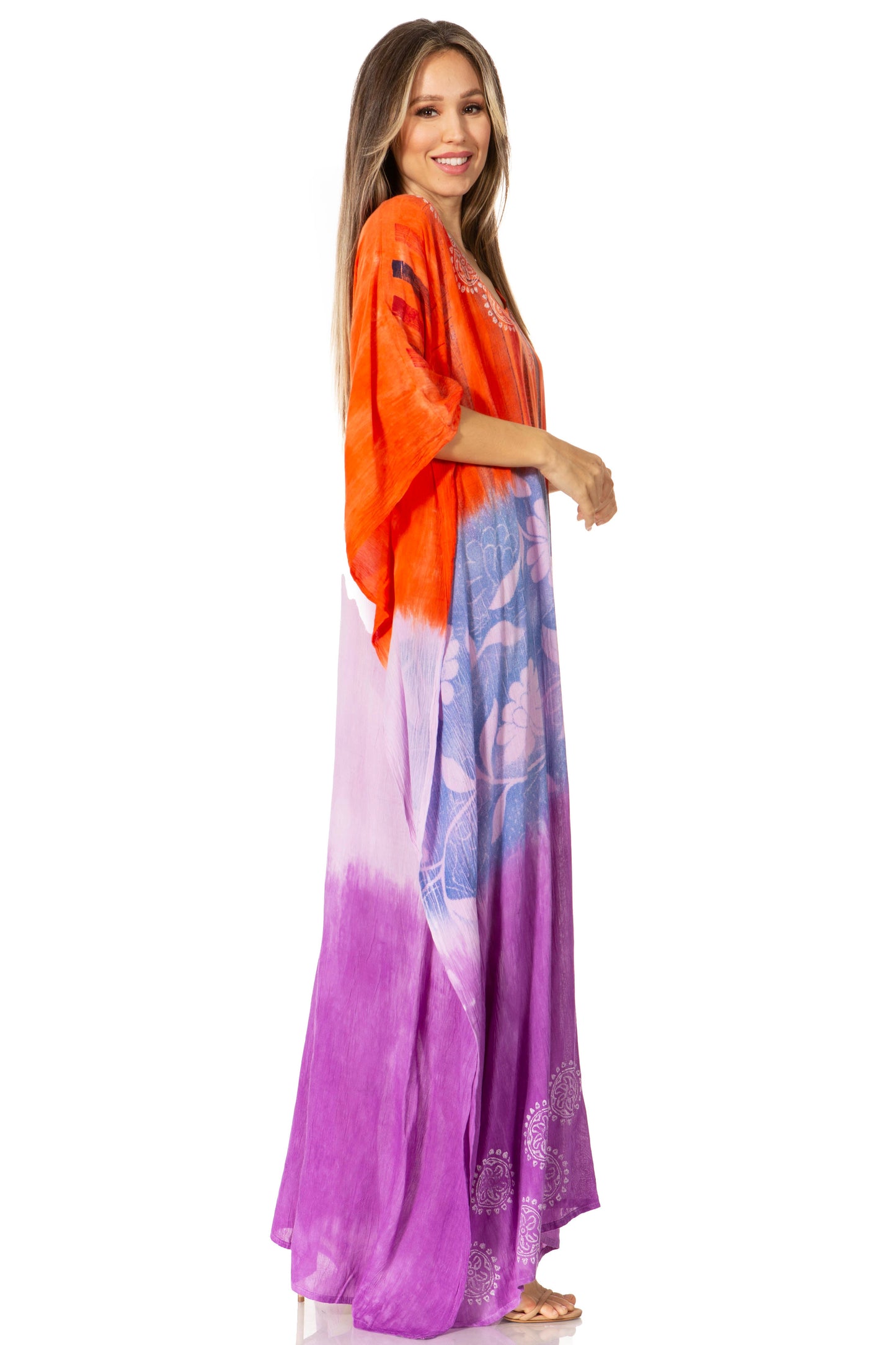 Sakkas Catia Women's Boho-Style Long Maxi Caftan for Lounging and Casual Wear - Concordia Style Boutique