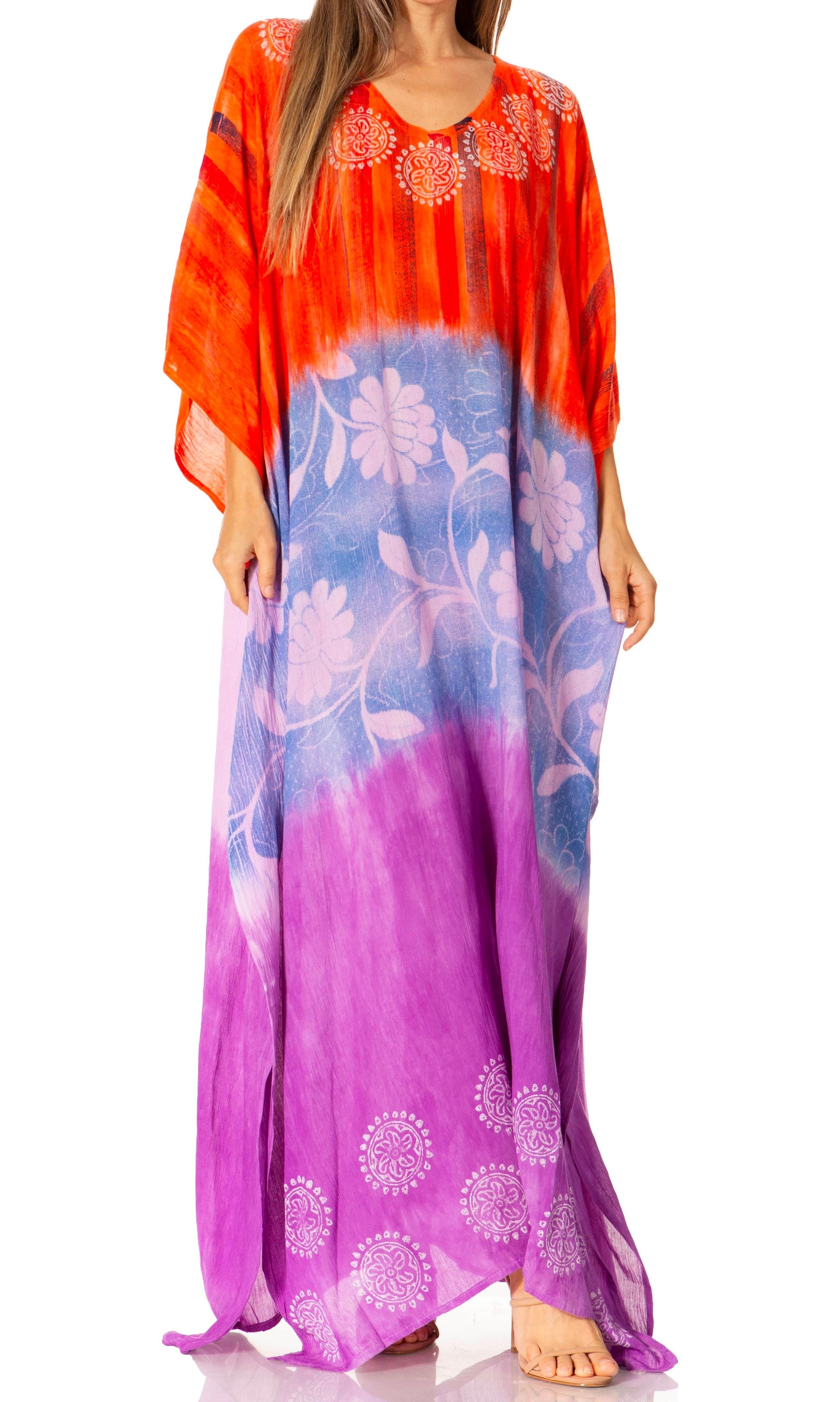 Sakkas Catia Women's Boho-Style Long Maxi Caftan for Lounging and Casual Wear - Concordia Style Boutique