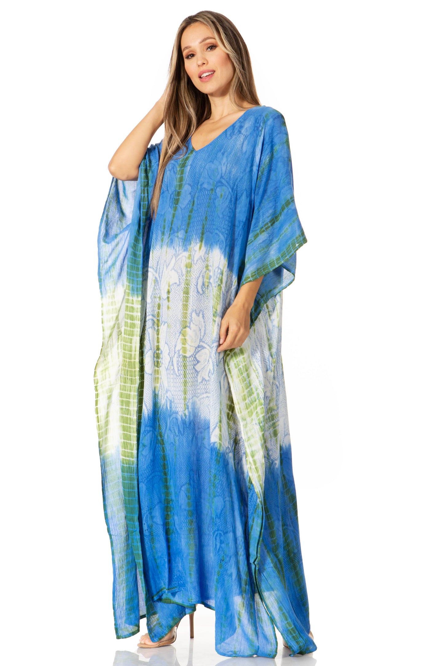 Sakkas Catia Women's Boho-Style Long Maxi Caftan for Lounging and Casual Wear - Concordia Style Boutique