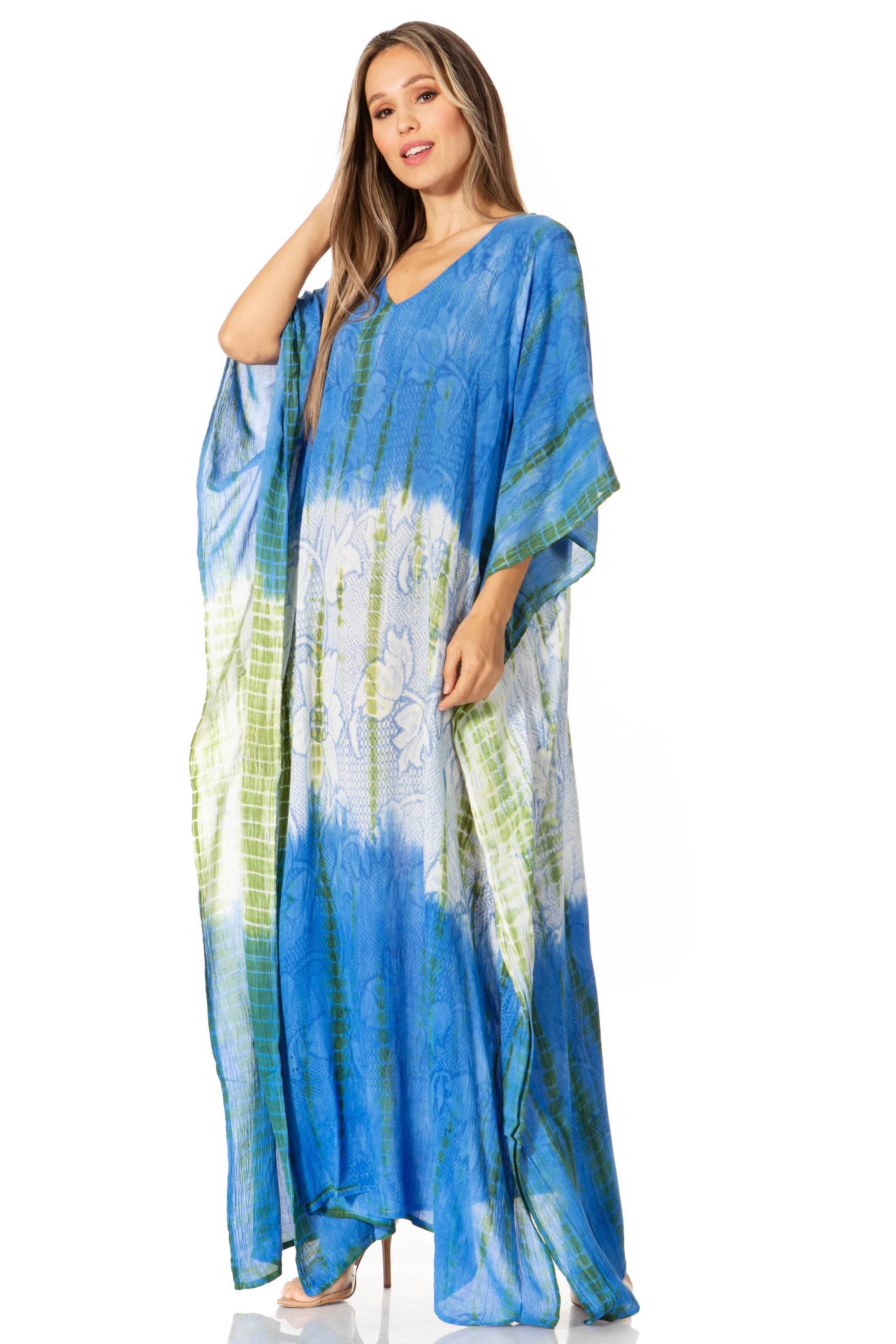 Sakkas Catia Women's Boho-Style Long Maxi Caftan for Lounging and Casual Wear - Concordia Style Boutique