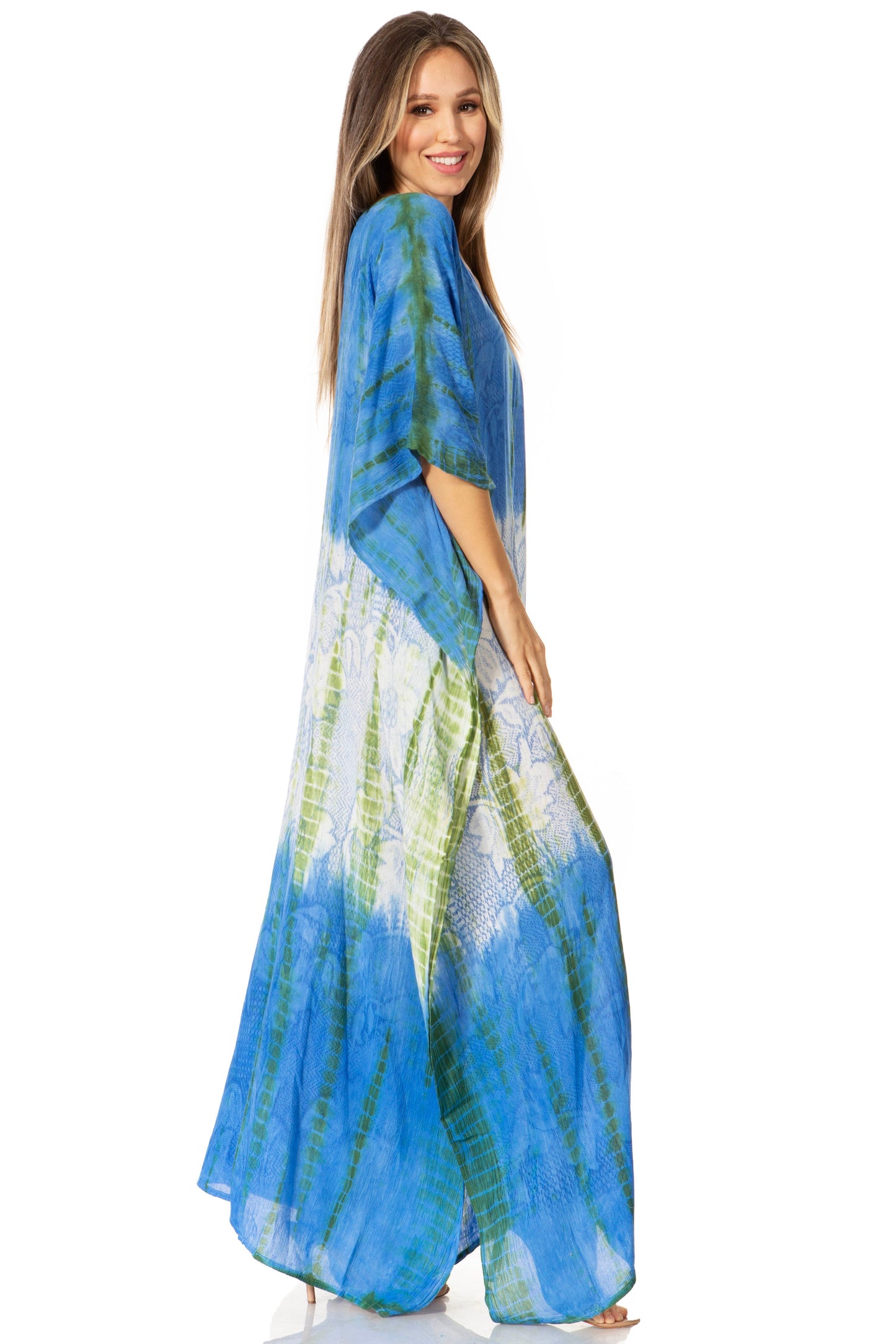 Sakkas Catia Women's Boho-Style Long Maxi Caftan for Lounging and Casual Wear - Concordia Style Boutique