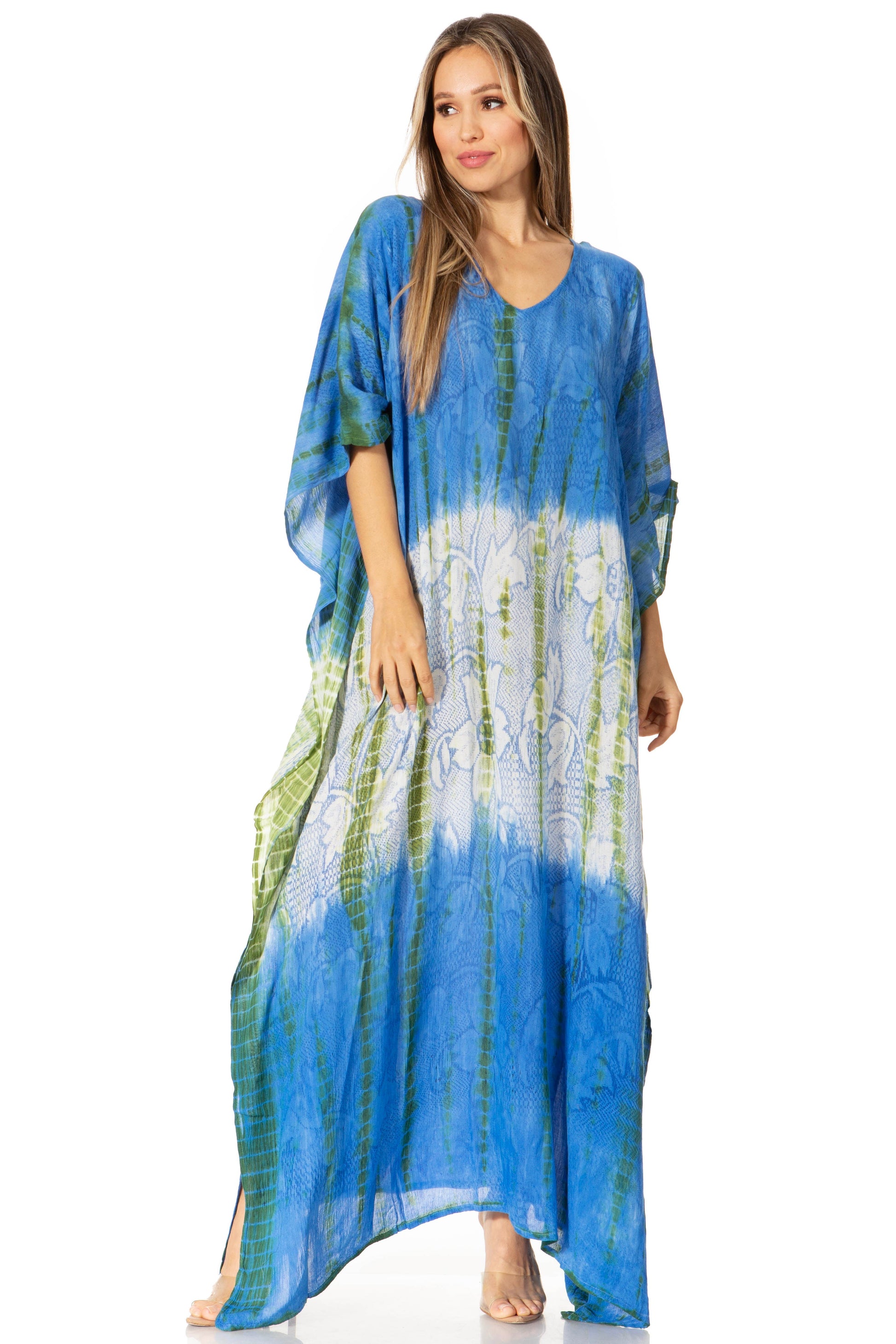 Sakkas Catia Women's Boho-Style Long Maxi Caftan for Lounging and Casual Wear - Concordia Style Boutique