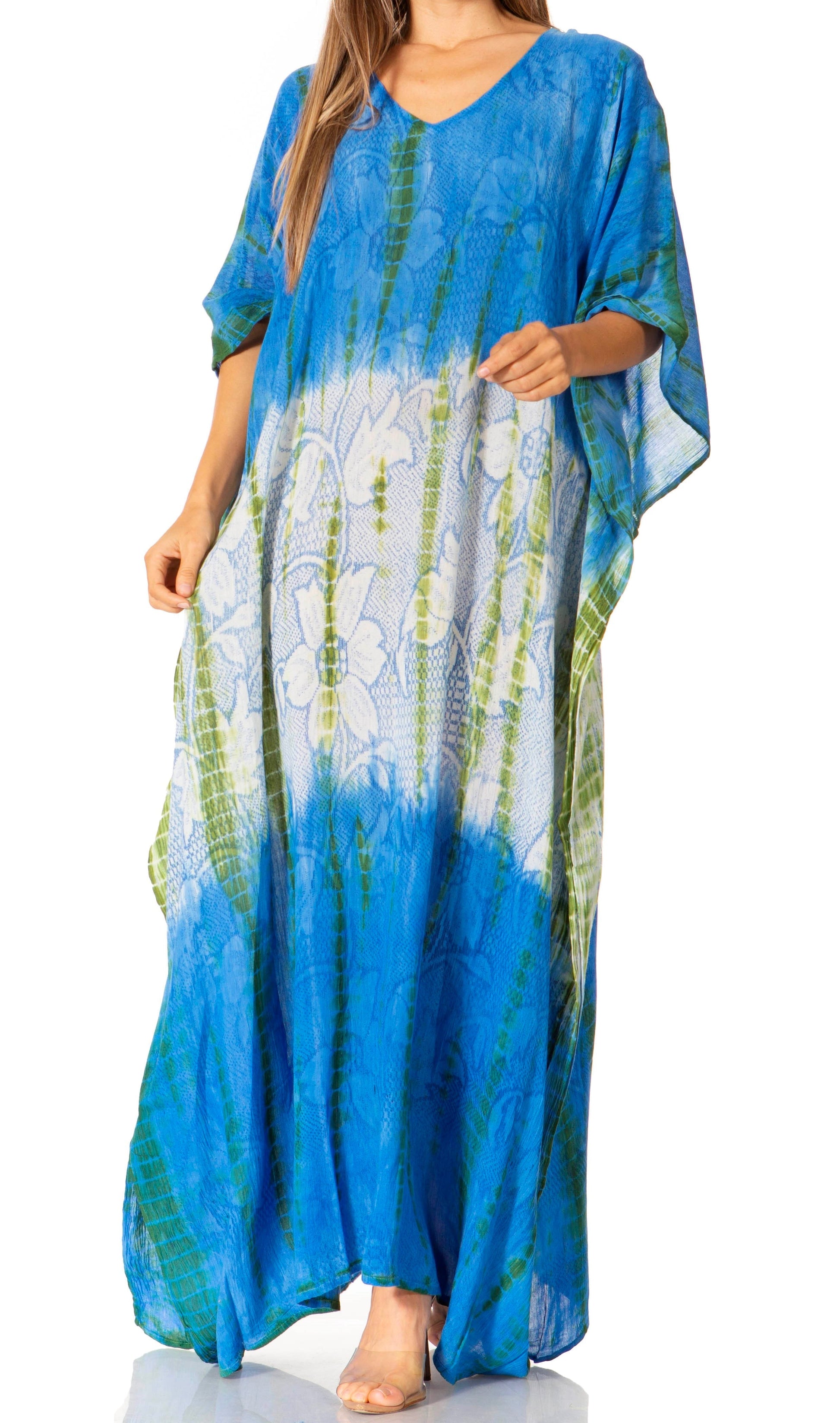 Sakkas Catia Women's Boho-Style Long Maxi Caftan for Lounging and Casual Wear - Concordia Style Boutique