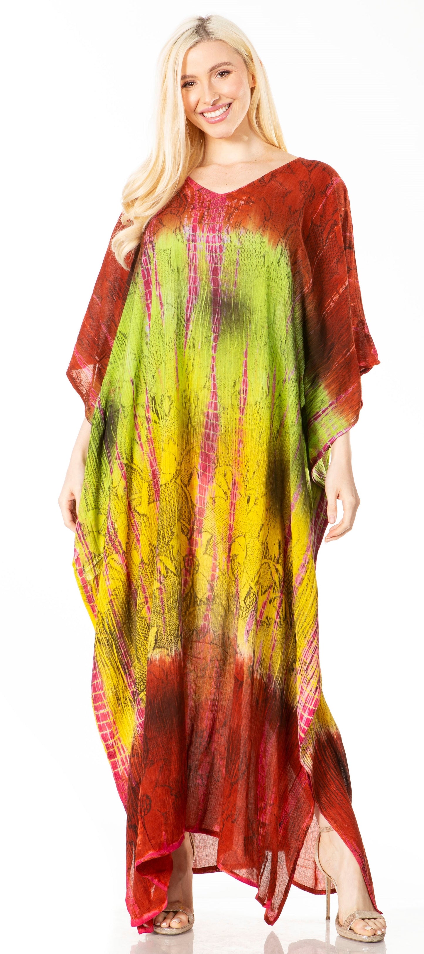Sakkas Catia Women's Boho-Style Long Maxi Caftan for Lounging and Casual Wear - Concordia Style Boutique