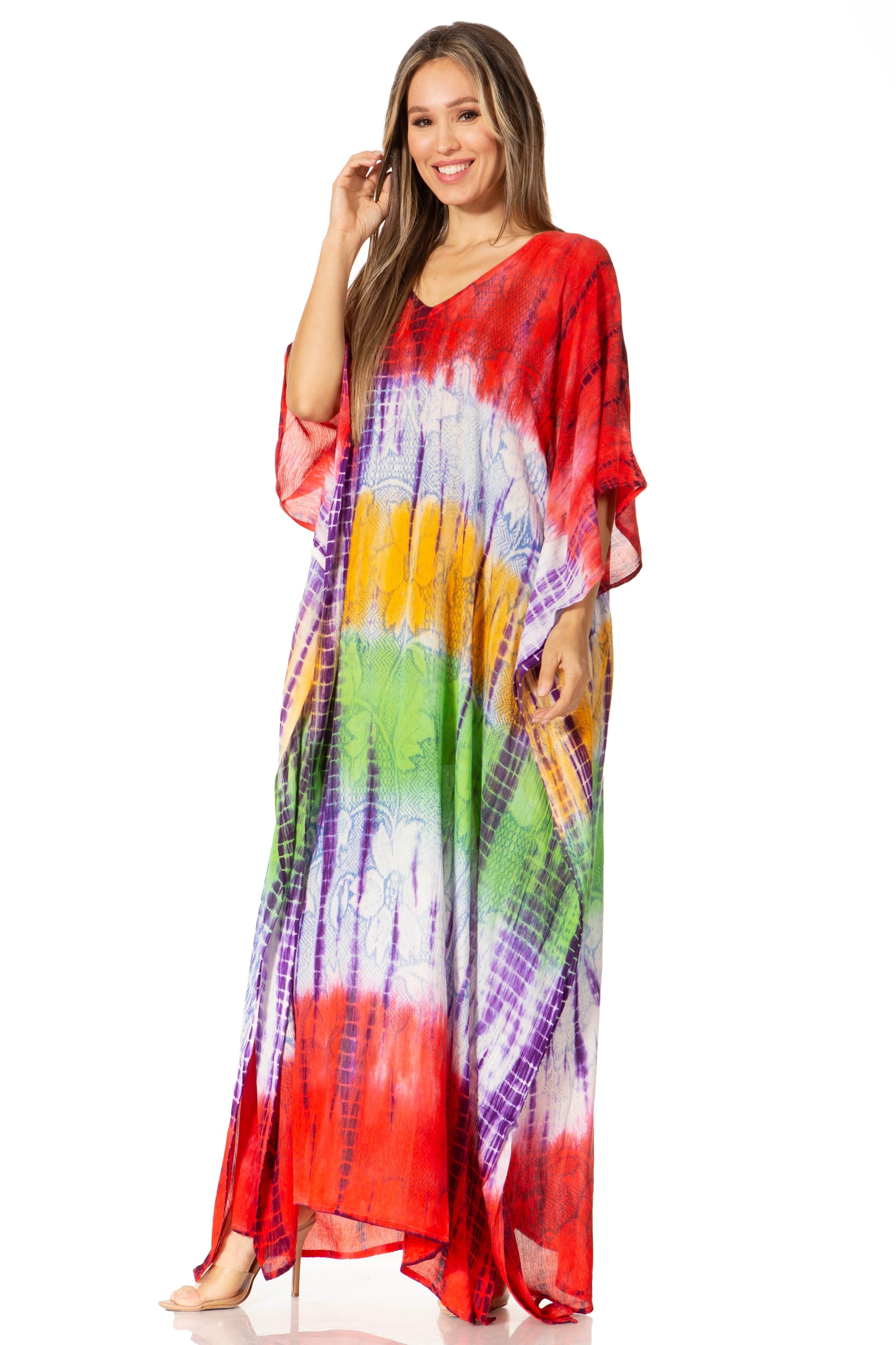 Sakkas Catia Women's Boho-Style Long Maxi Caftan for Lounging and Casual Wear - Concordia Style Boutique