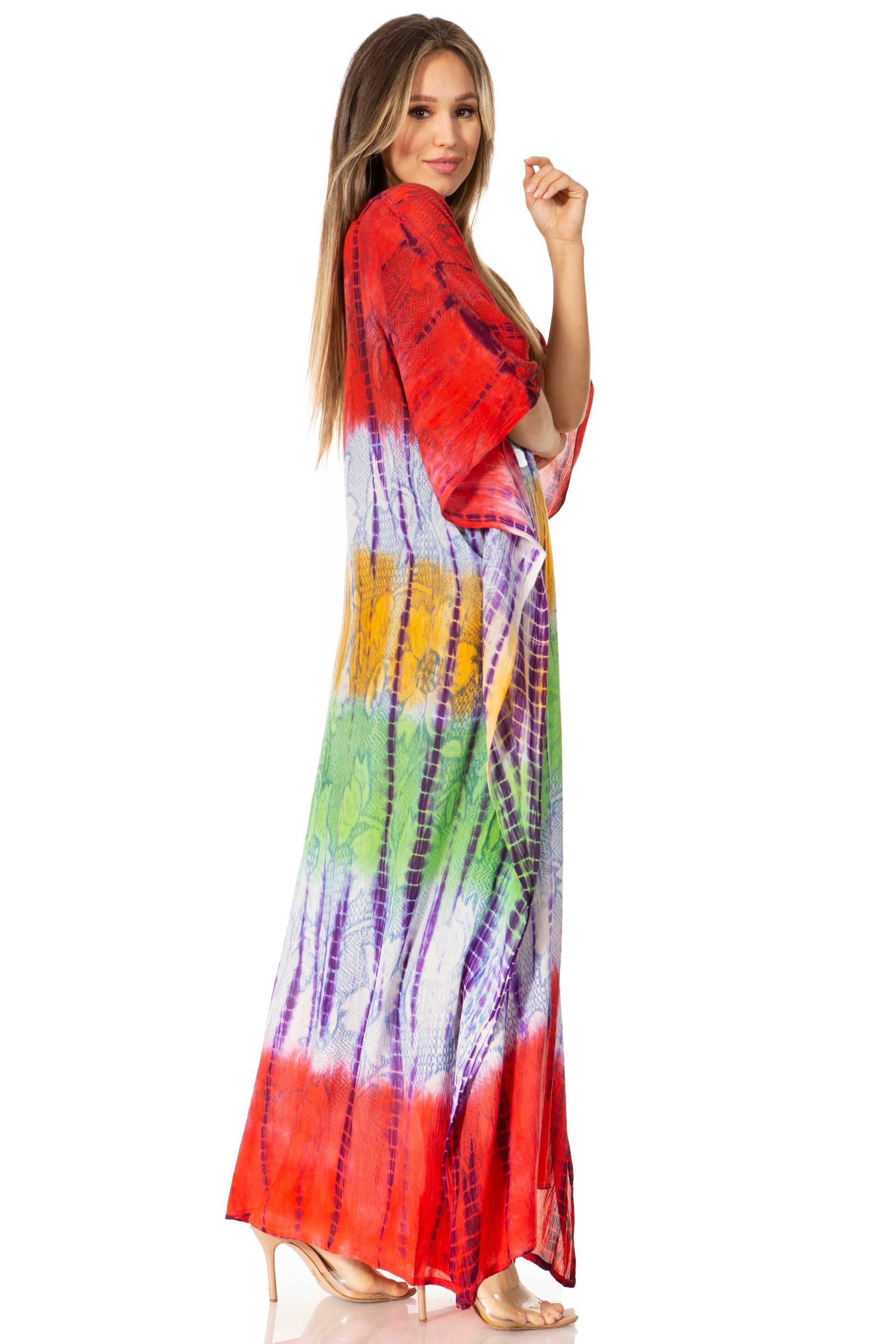 Sakkas Catia Women's Boho-Style Long Maxi Caftan for Lounging and Casual Wear - Concordia Style Boutique