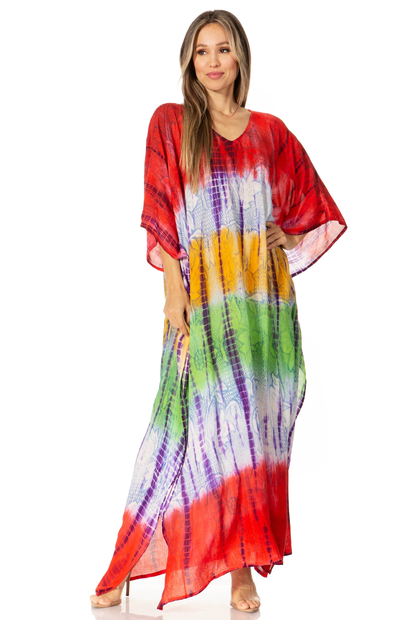 Sakkas Catia Women's Boho-Style Long Maxi Caftan for Lounging and Casual Wear - Concordia Style Boutique