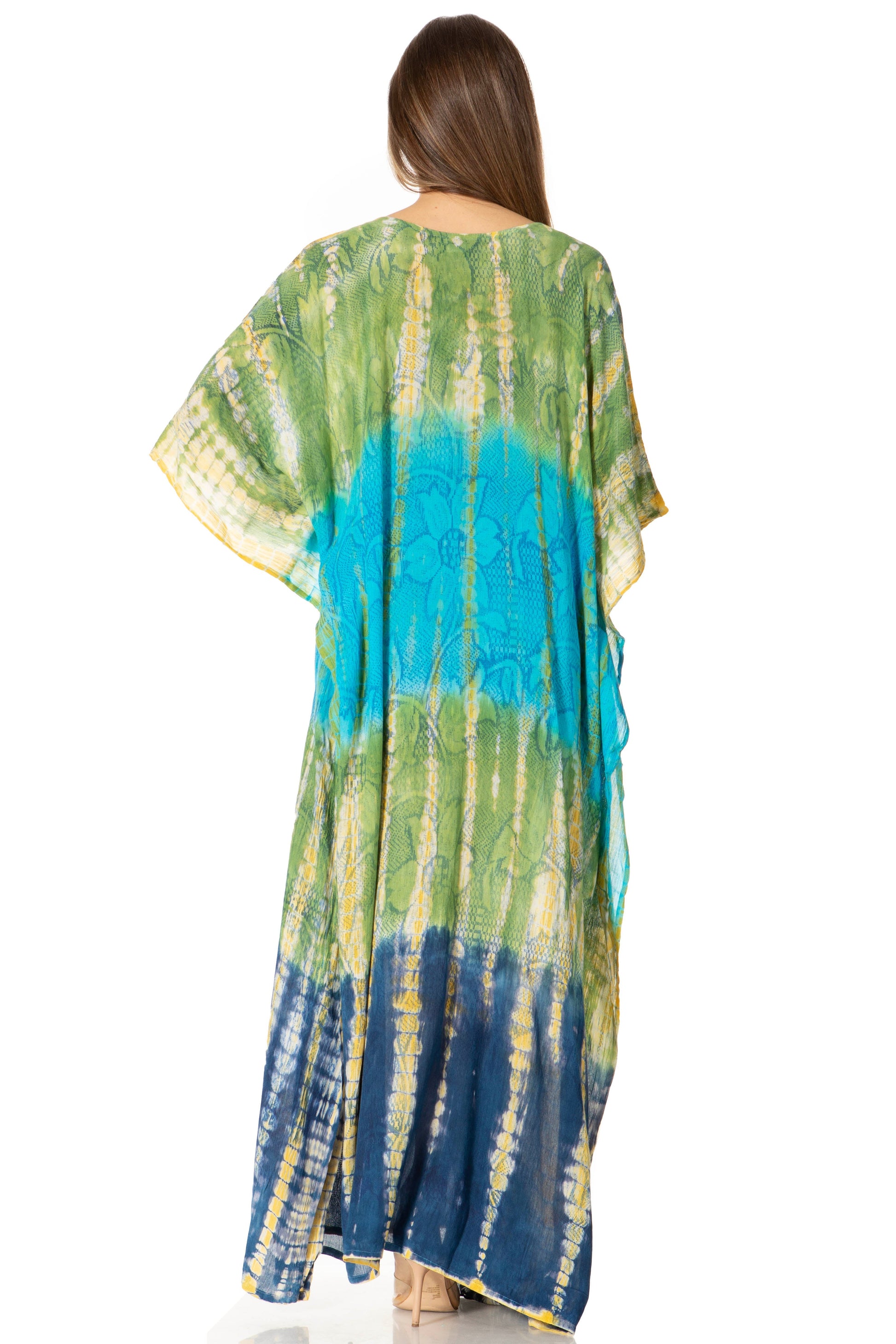 Sakkas Catia Women's Boho-Style Long Maxi Caftan for Lounging and Casual Wear - Concordia Style Boutique