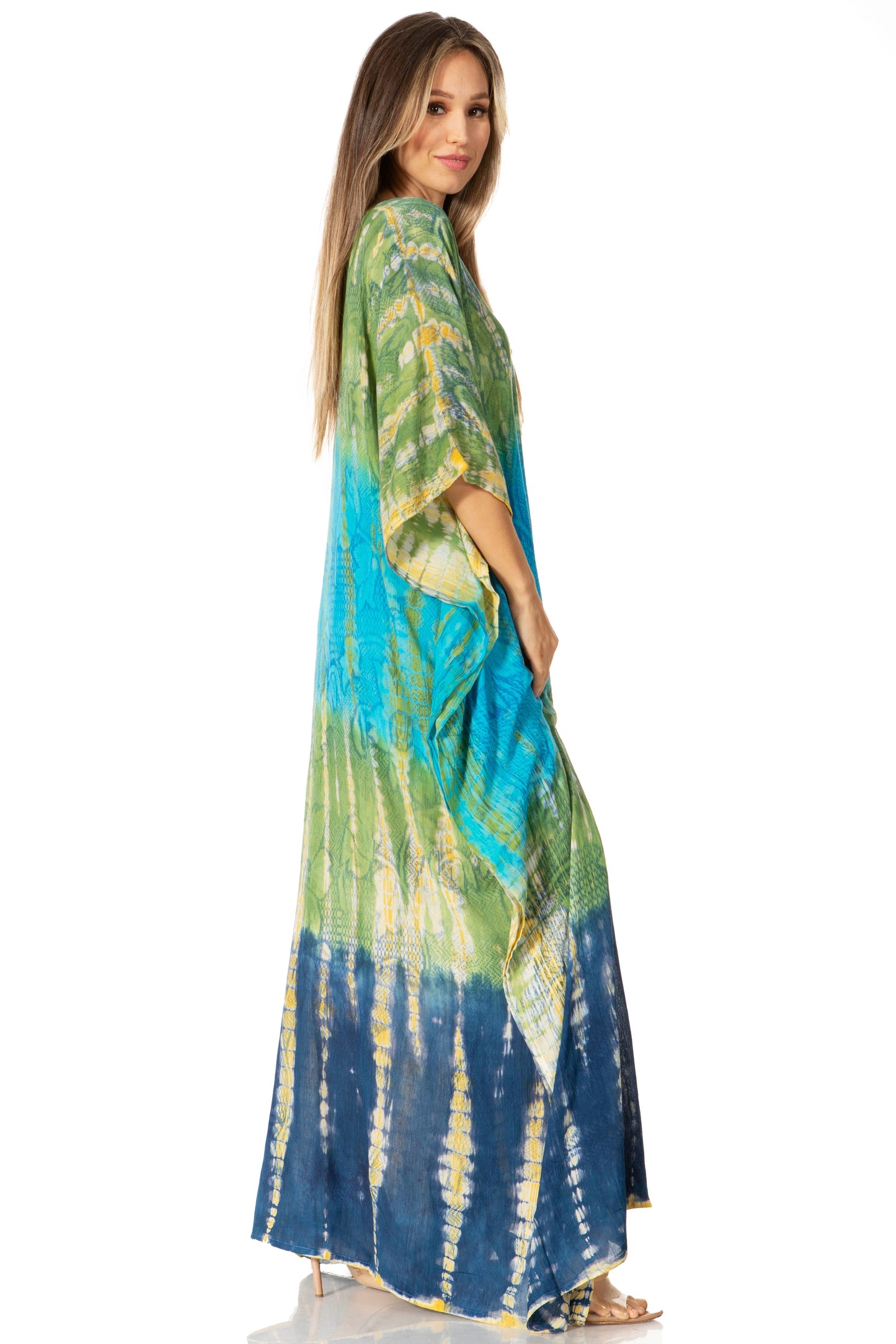Sakkas Catia Women's Boho-Style Long Maxi Caftan for Lounging and Casual Wear - Concordia Style Boutique