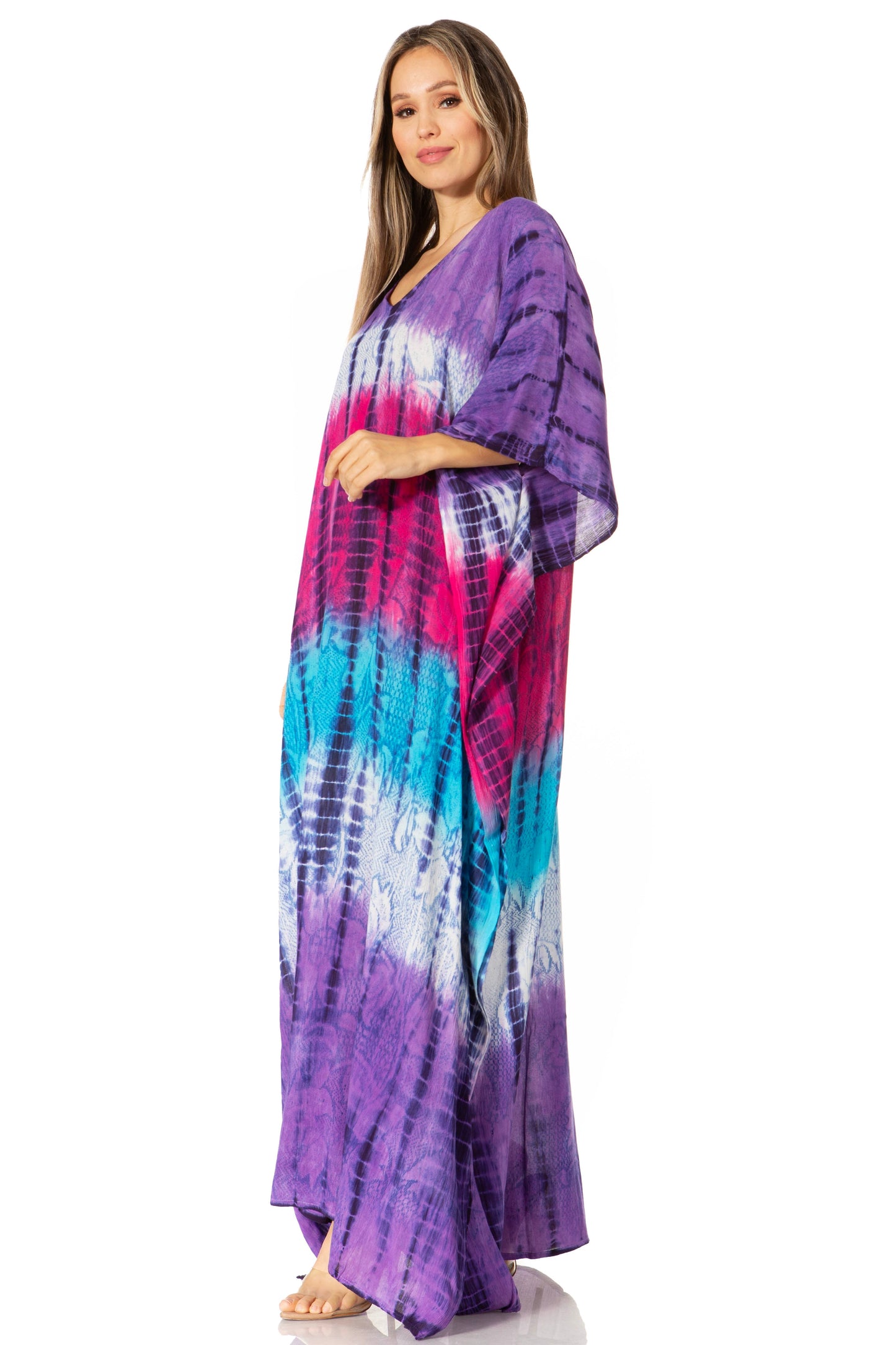Sakkas Catia Women's Boho-Style Long Maxi Caftan for Lounging and Casual Wear - Concordia Style Boutique