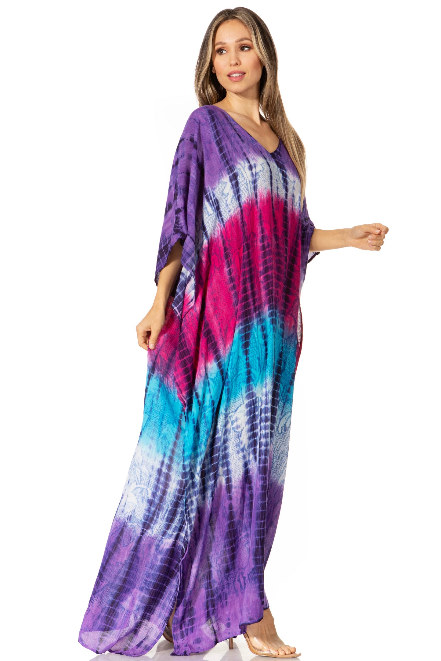 Sakkas Catia Women's Boho-Style Long Maxi Caftan for Lounging and Casual Wear - Concordia Style Boutique