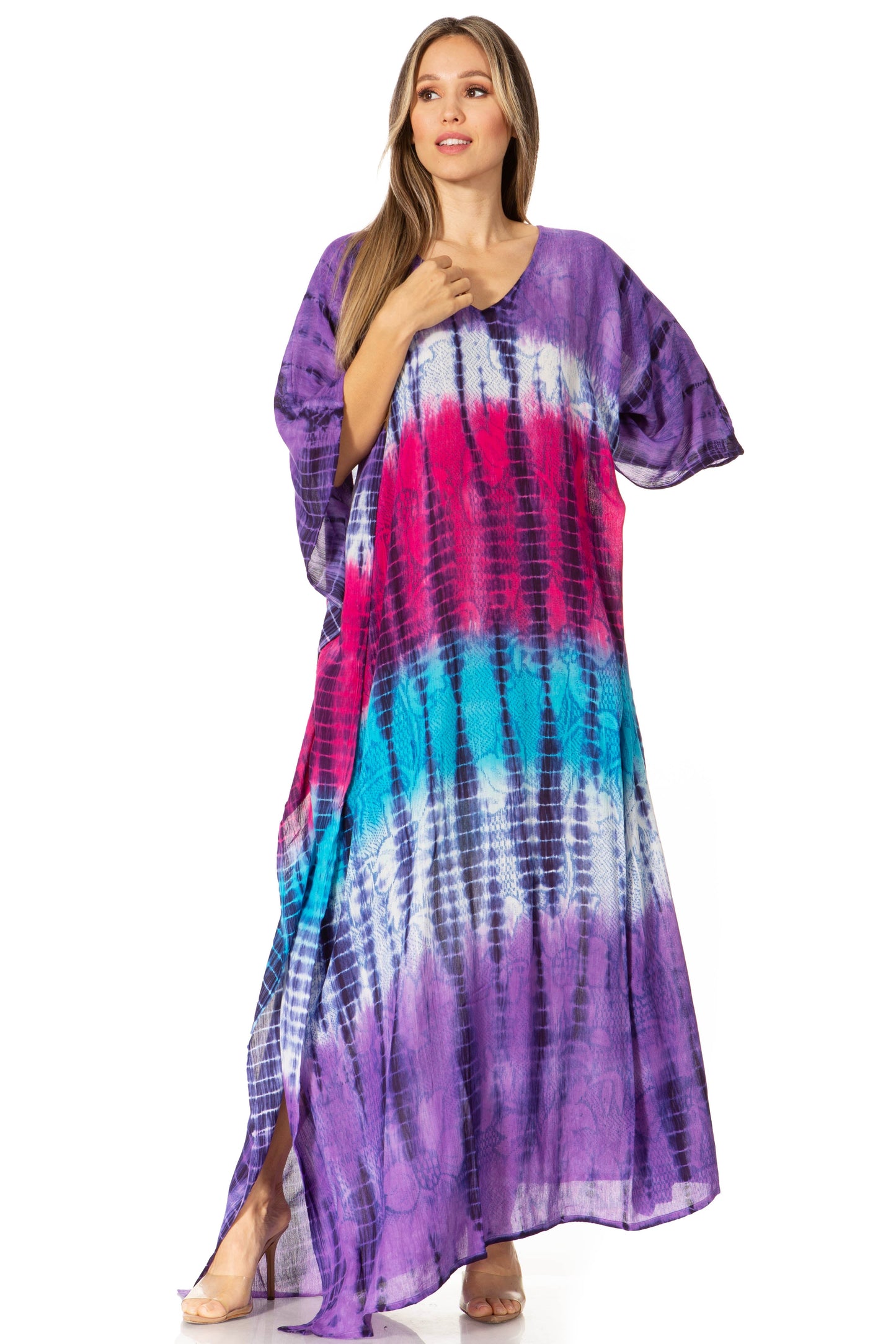 Sakkas Catia Women's Boho-Style Long Maxi Caftan for Lounging and Casual Wear - Concordia Style Boutique