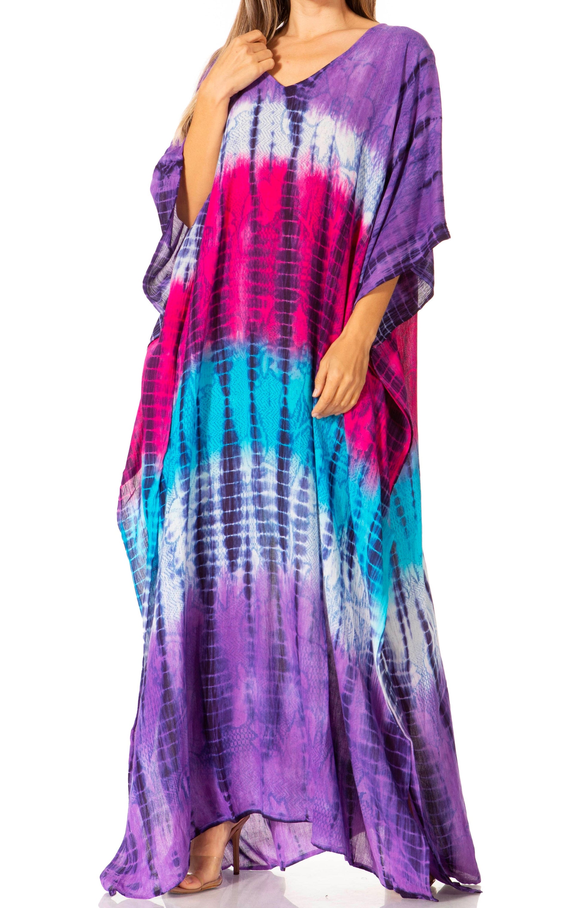 Sakkas Catia Women's Boho-Style Long Maxi Caftan for Lounging and Casual Wear - Concordia Style Boutique