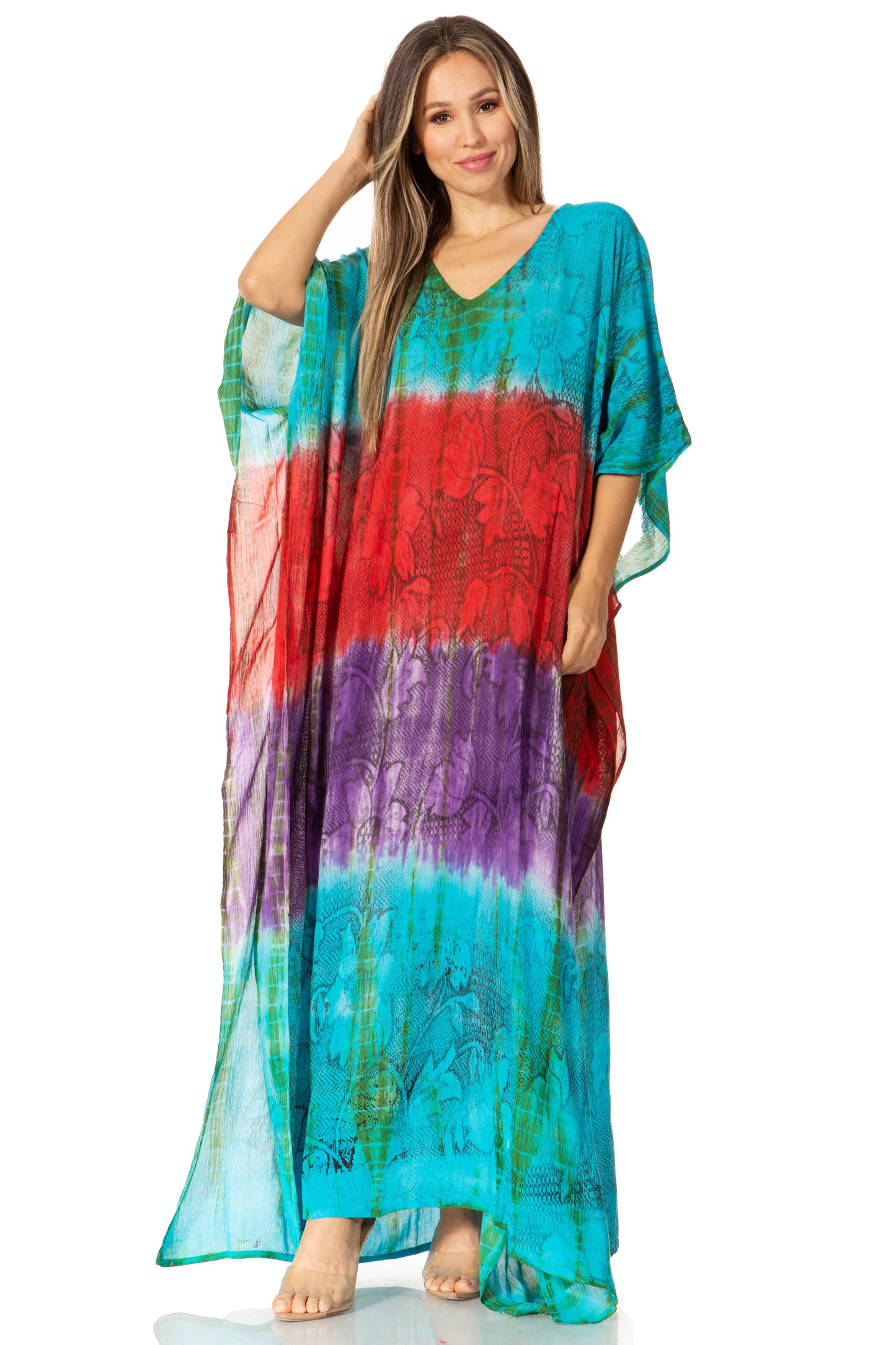 Sakkas Catia Women's Boho-Style Long Maxi Caftan for Lounging and Casual Wear - Concordia Style Boutique