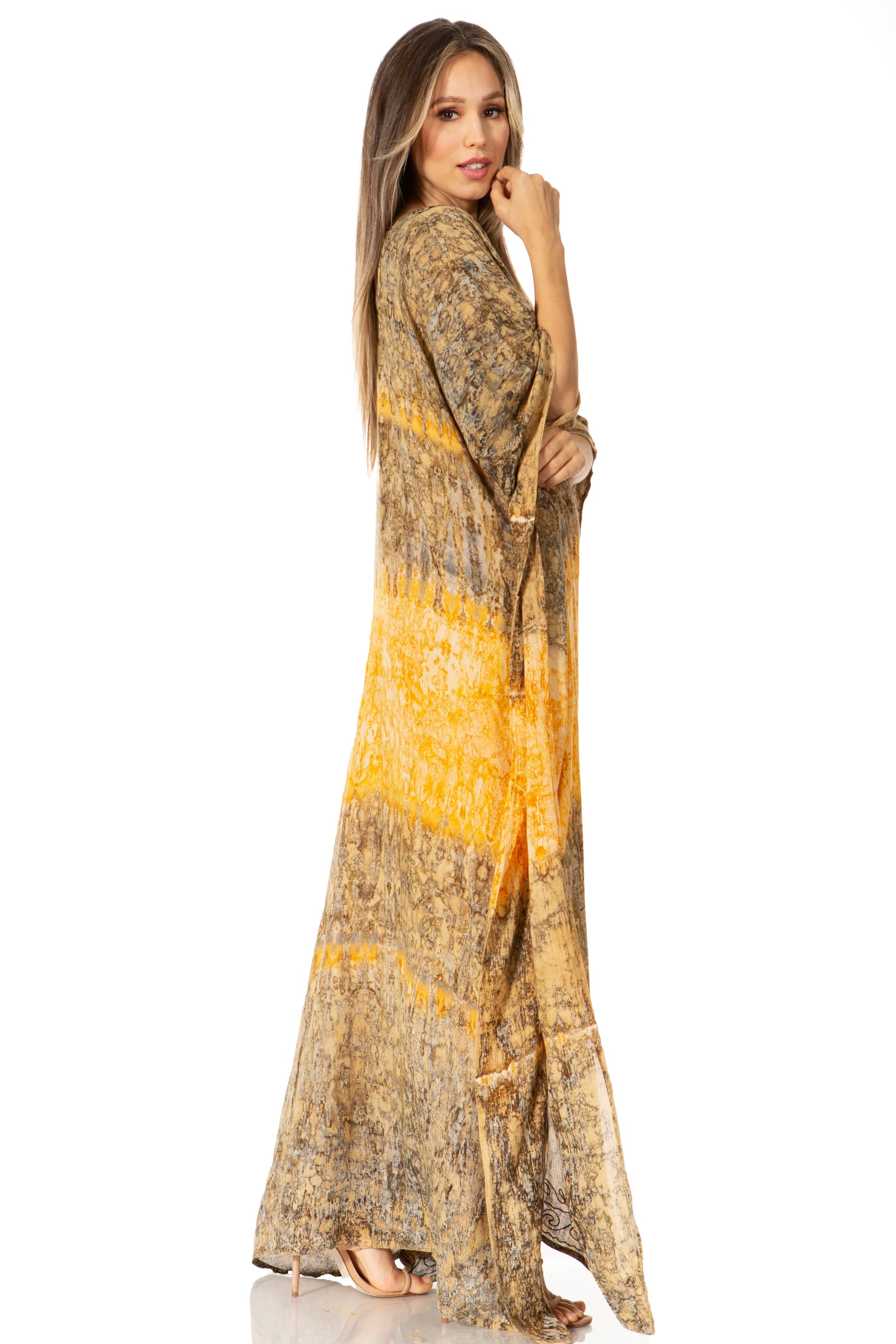 Sakkas Catia Women's Boho-Style Long Maxi Caftan for Lounging and Casual Wear - Concordia Style Boutique