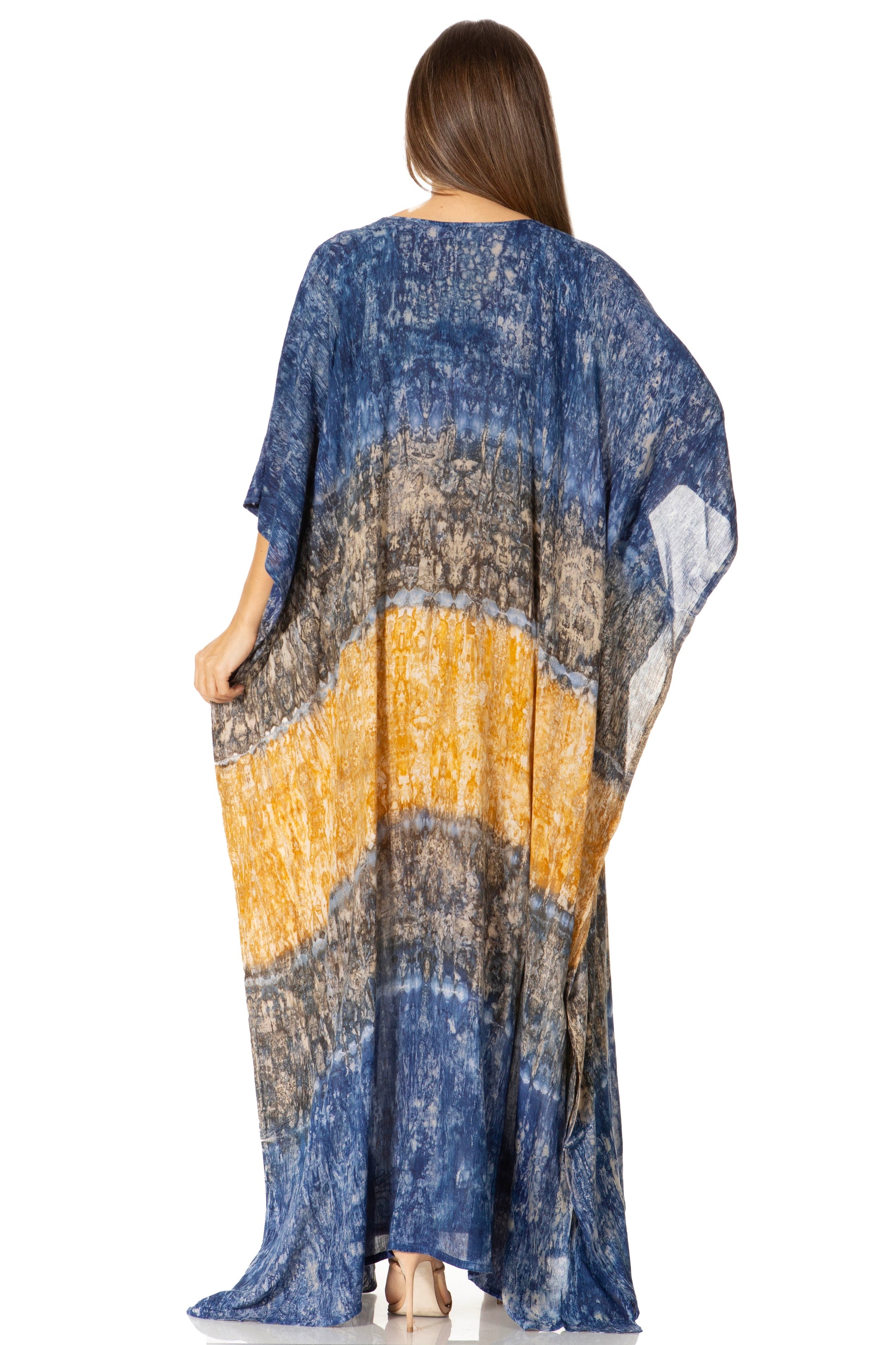 Sakkas Catia Women's Boho-Style Long Maxi Caftan for Lounging and Casual Wear - Concordia Style Boutique