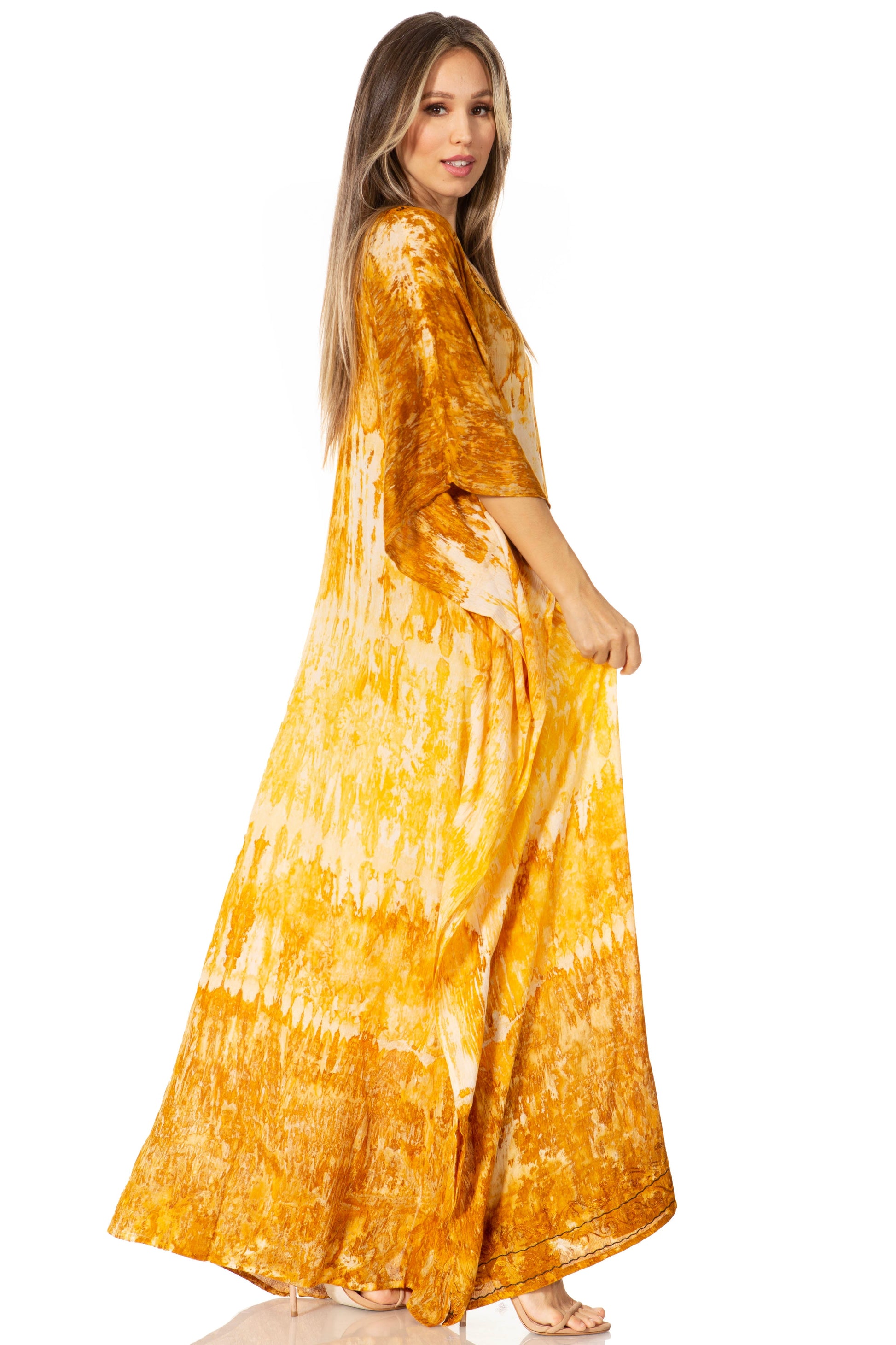 Sakkas Catia Women's Boho-Style Long Maxi Caftan for Lounging and Casual Wear - Concordia Style Boutique