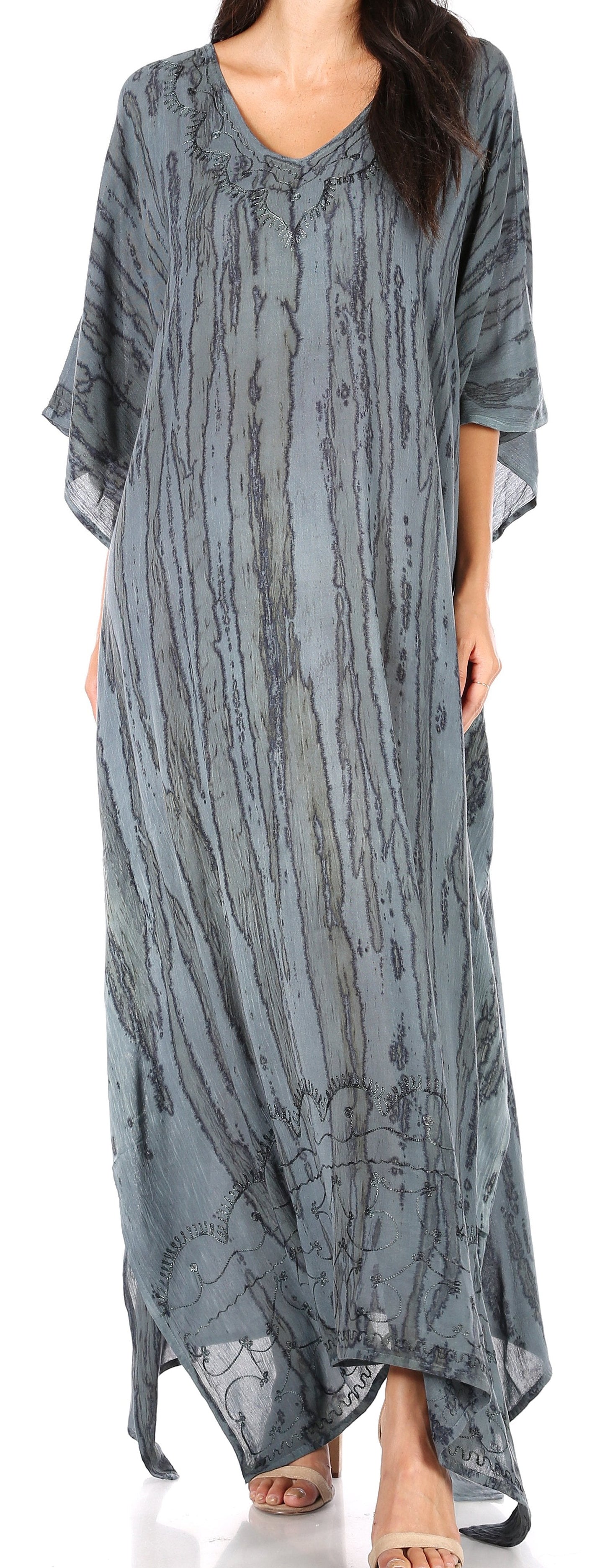 Sakkas Catia Women's Boho-Style Long Maxi Caftan for Lounging and Casual Wear - Concordia Style Boutique