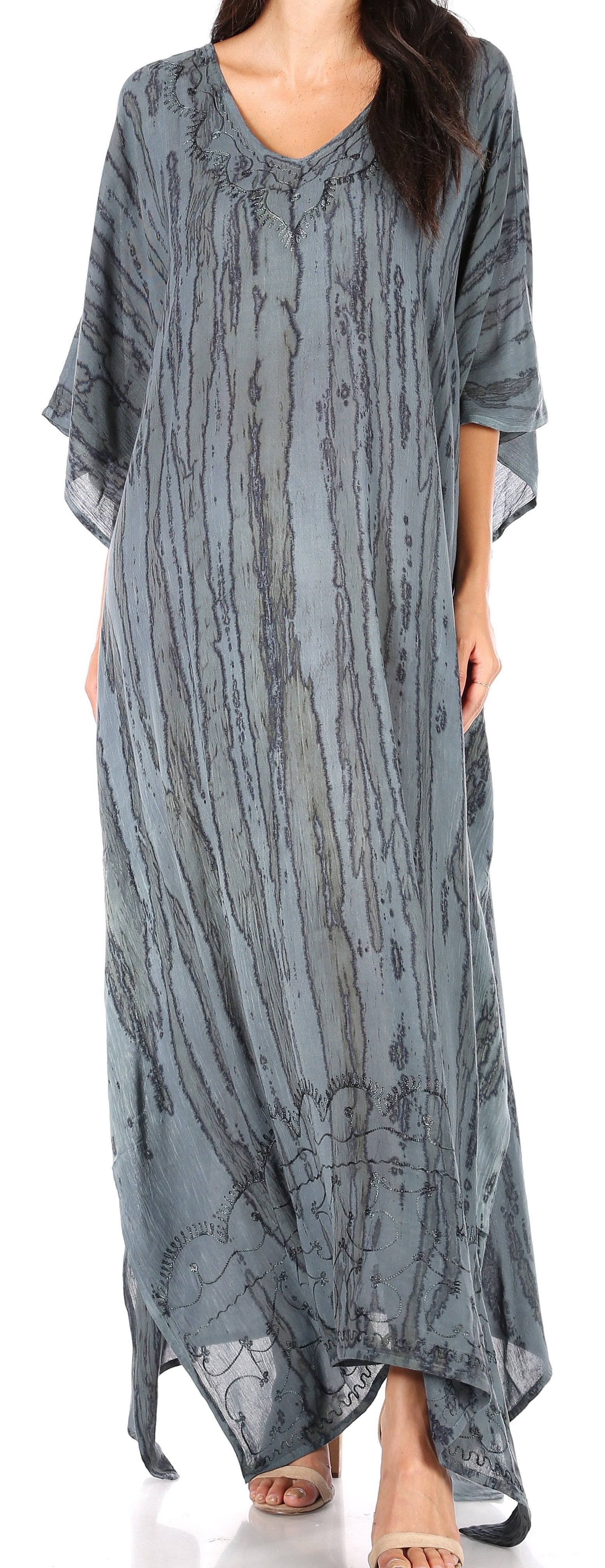 Sakkas Catia Women's Boho-Style Long Maxi Caftan for Lounging and Casual Wear - Concordia Style Boutique