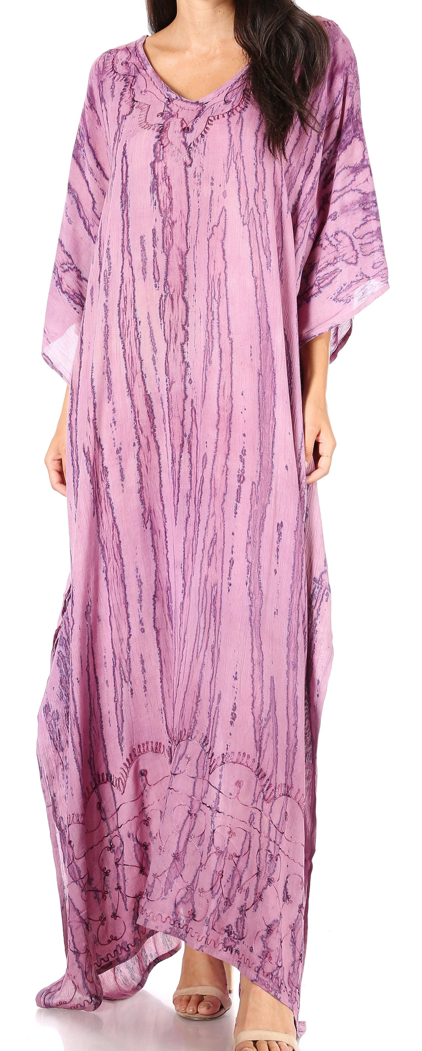 Sakkas Catia Women's Boho-Style Long Maxi Caftan for Lounging and Casual Wear - Concordia Style Boutique