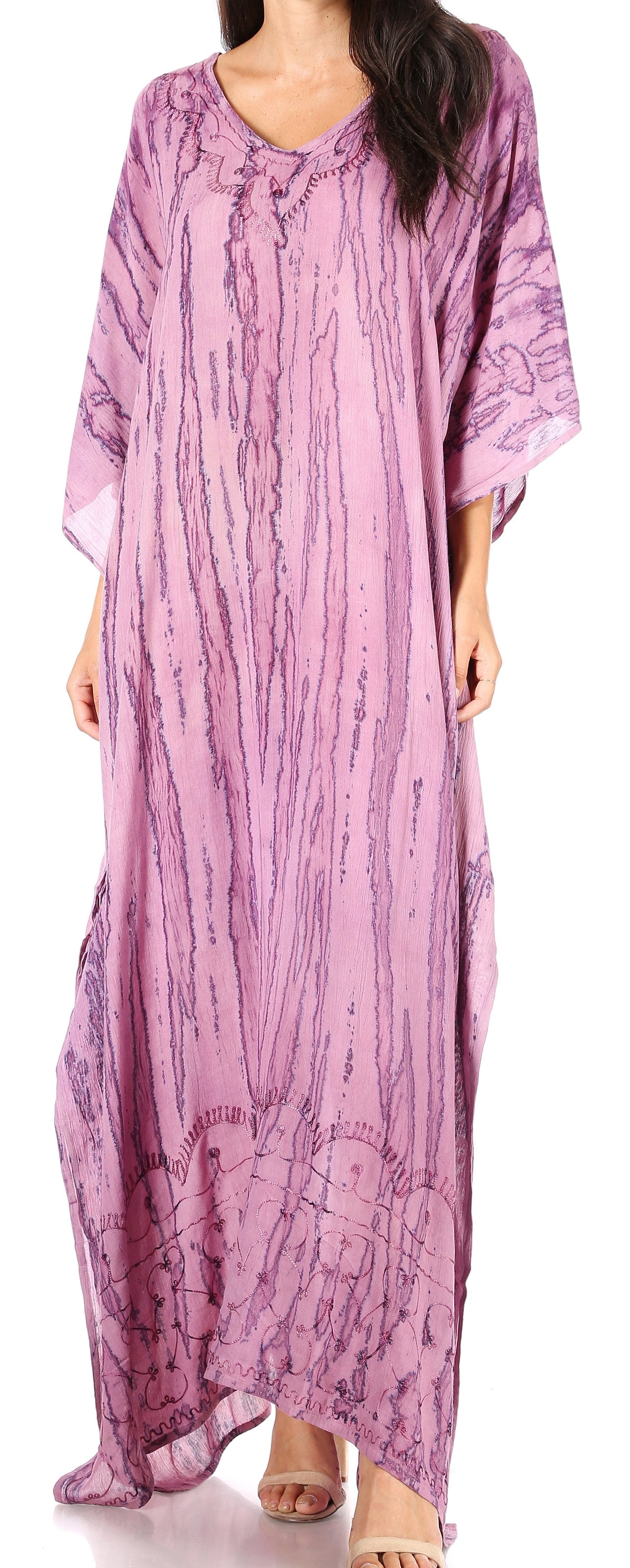 Sakkas Catia Women's Boho-Style Long Maxi Caftan for Lounging and Casual Wear - Concordia Style Boutique