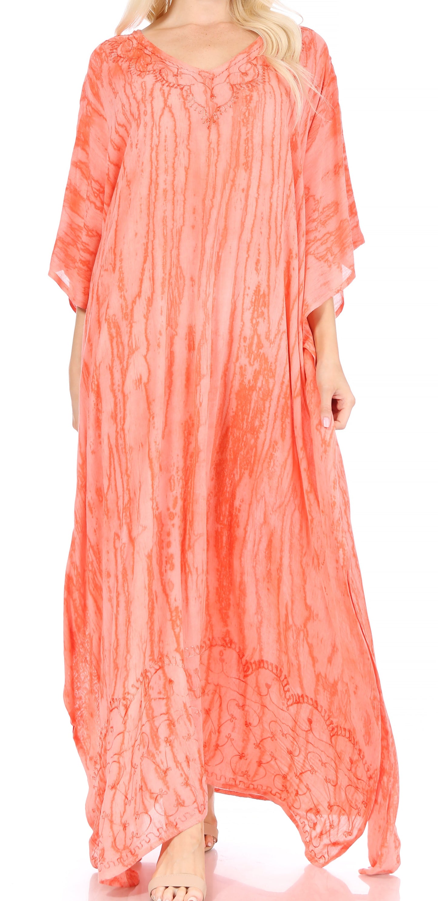 Sakkas Catia Women's Boho-Style Long Maxi Caftan for Lounging and Casual Wear - Concordia Style Boutique