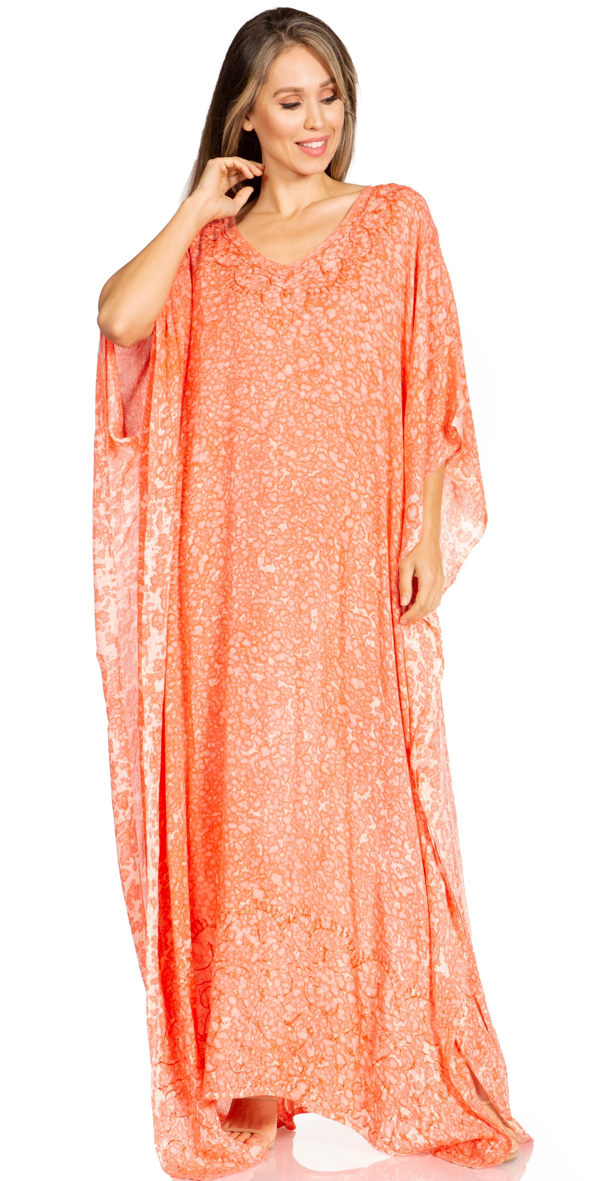 Sakkas Catia Women's Boho-Style Long Maxi Caftan for Lounging and Casual Wear - Concordia Style Boutique