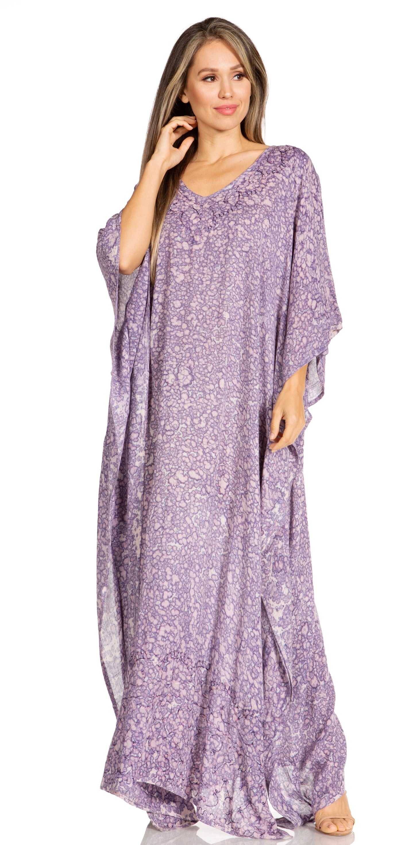 Sakkas Catia Women's Boho-Style Long Maxi Caftan for Lounging and Casual Wear - Concordia Style Boutique