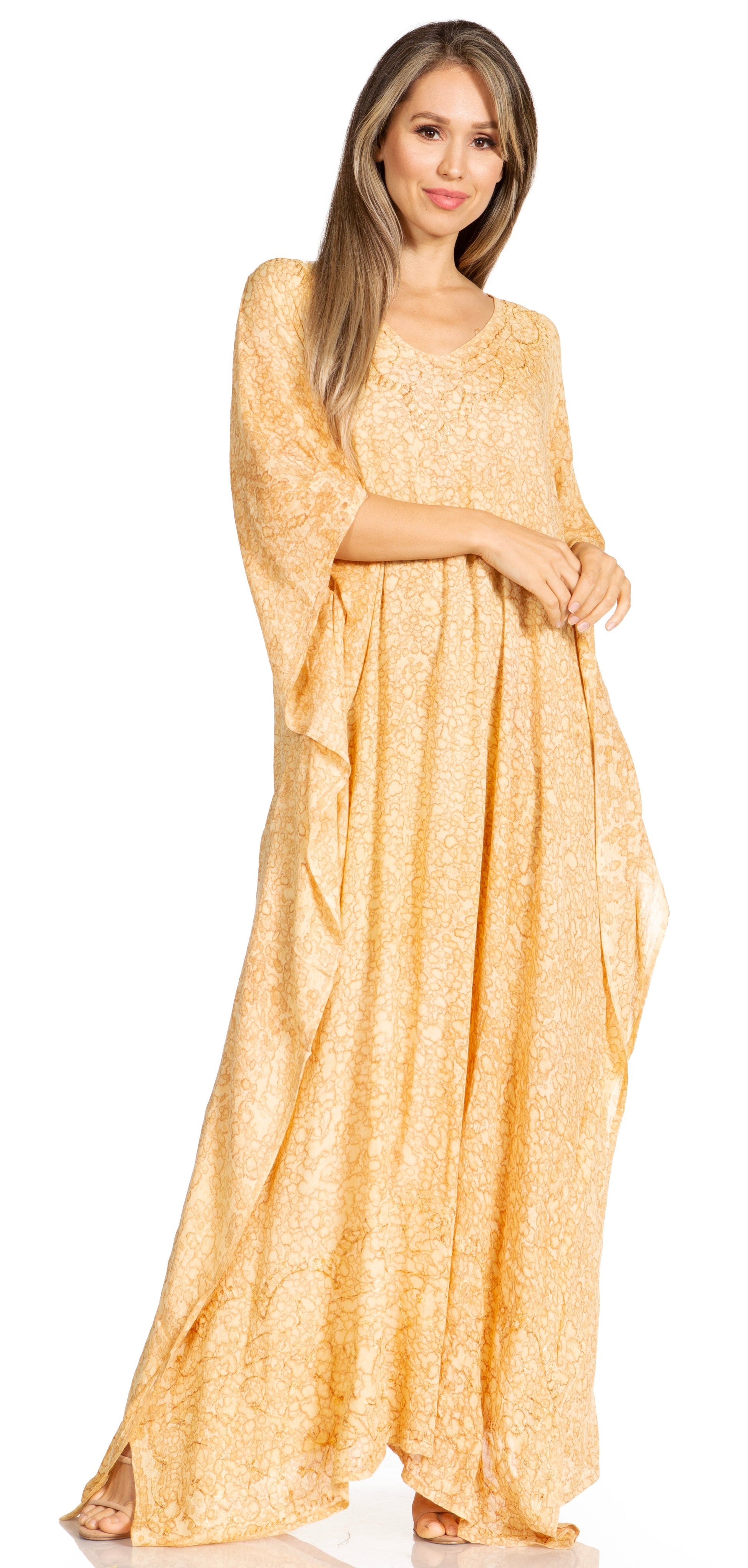 Sakkas Catia Women's Boho-Style Long Maxi Caftan for Lounging and Casual Wear - Concordia Style Boutique